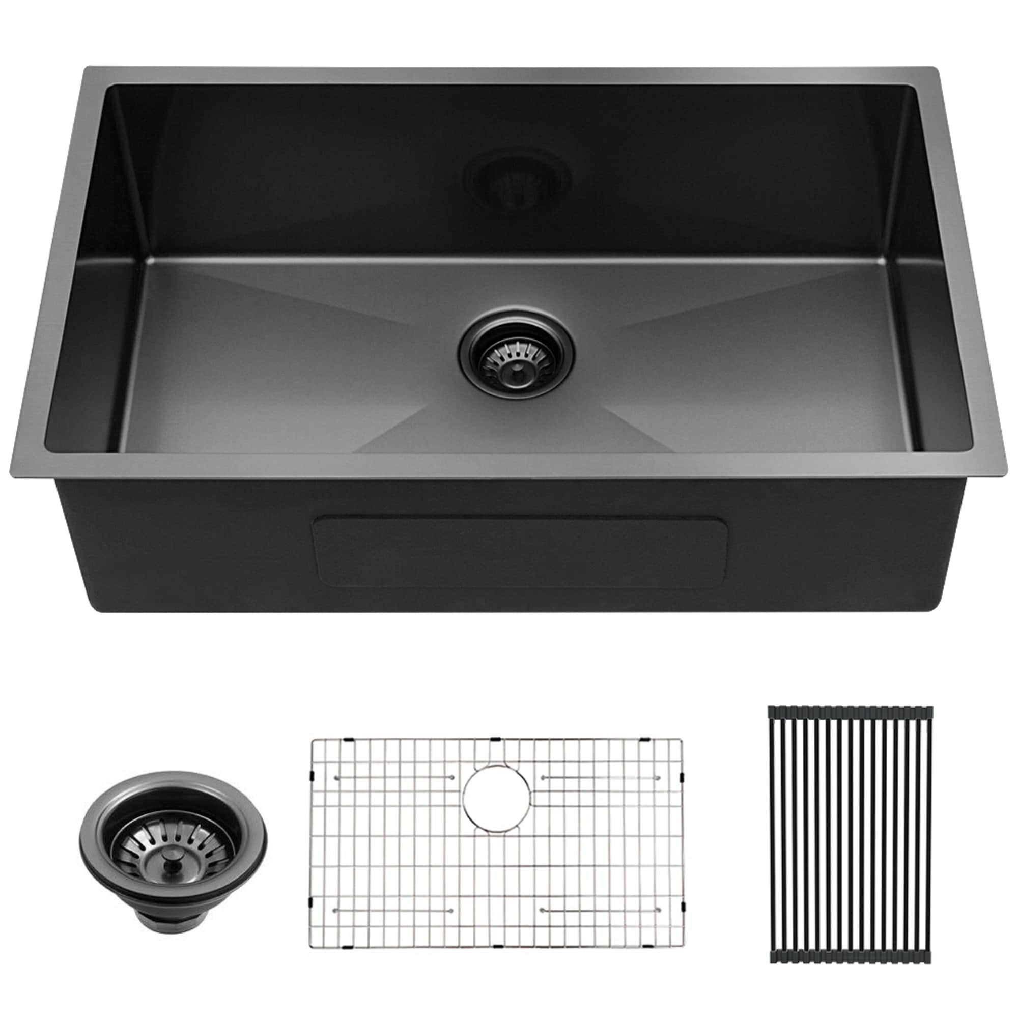 Lordear LD-LUB3319R1 Undermount 33-in x 19-in Stainless steel Single bowl 16 -Gauge Kitchen Sink