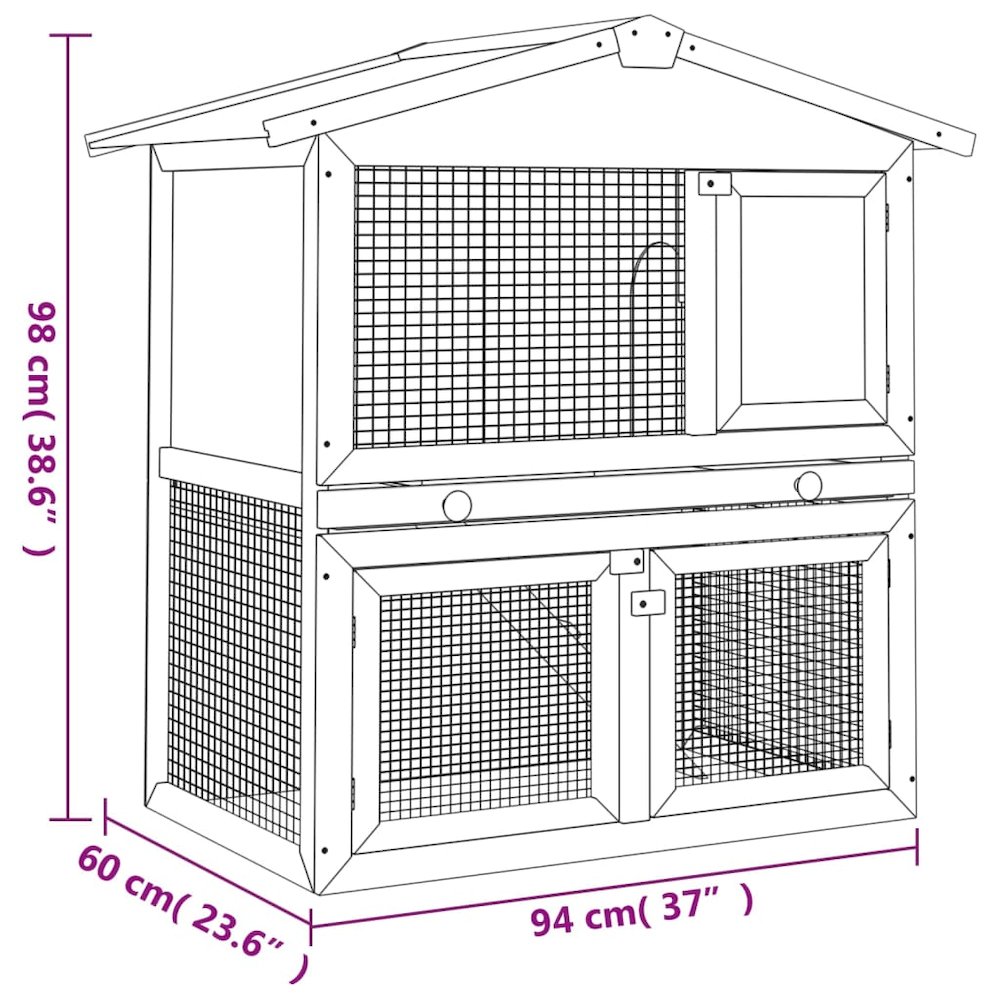 vidaXL 170839 Chicken-Coops-Rabbit-Hutches - View #6
