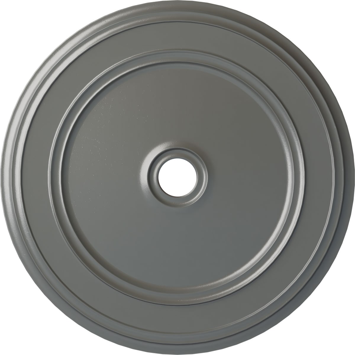 Ekena Millwork CM41CLSLS Classic 41.125-in W x 41.125-in L Painted Silver Polyurethane Whole Ceiling Medallion