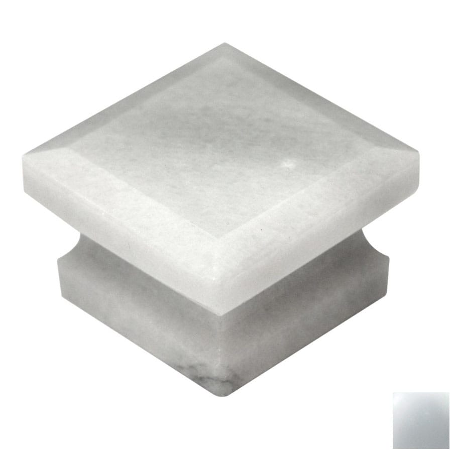 Cal Crystal Marble White Square Knob in the Knobs