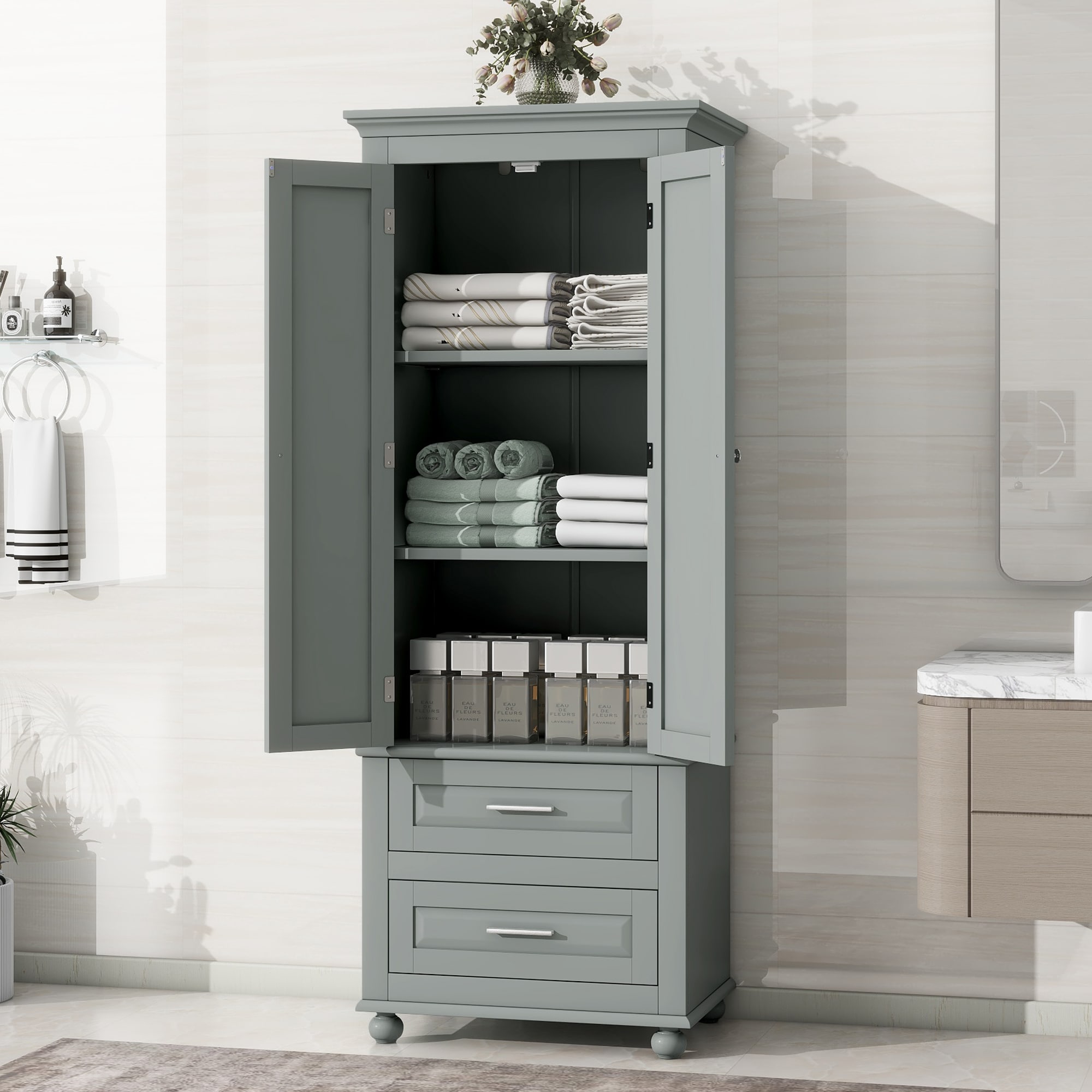 ToolCat PLP1-41-BHH Grey 2 -Drawer Combo dresser