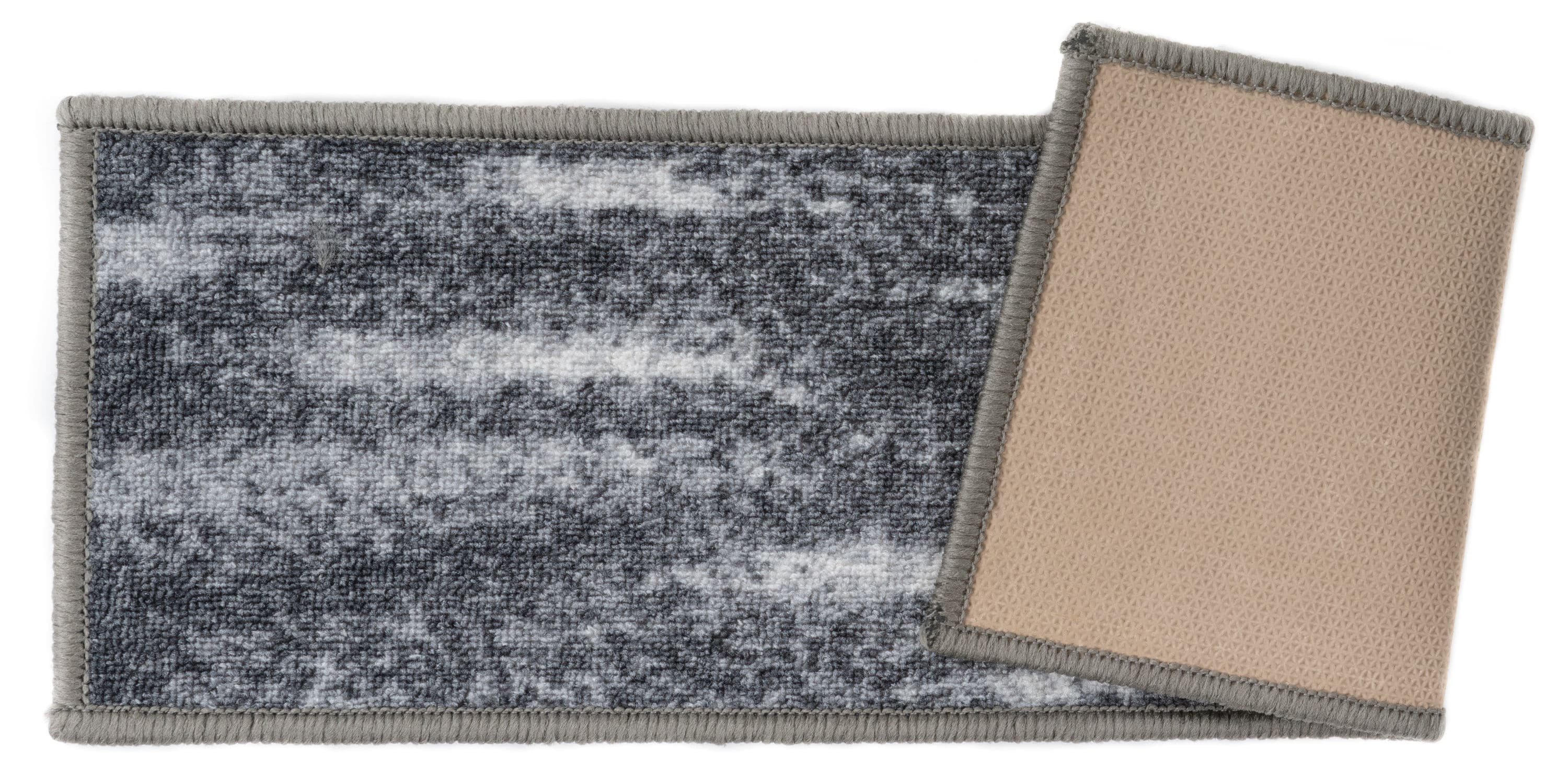 Gray Distressed Abstract Non-Slip Stair Treads Set of 4