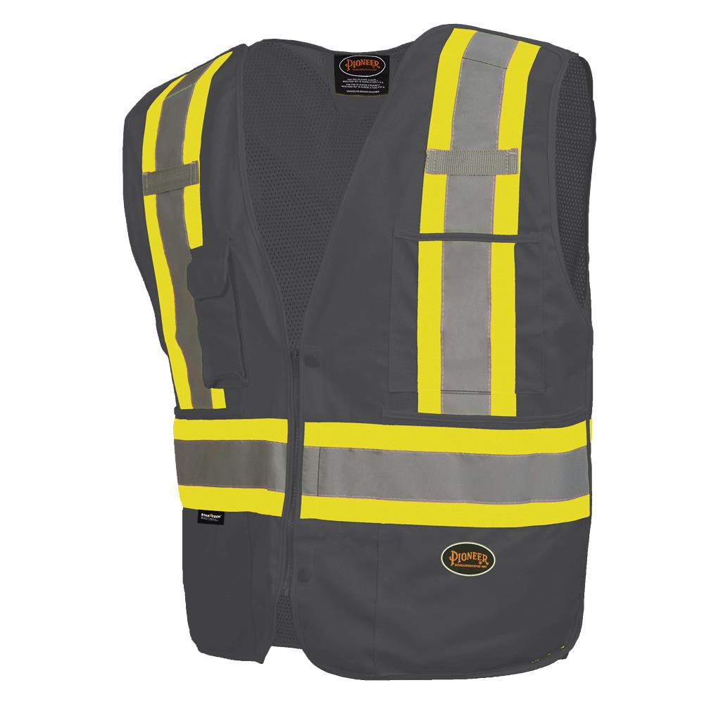 Pioneer Black Polyester High Visibility (Ansi Compliant) Enhanced Visibility  (Reflective) Safety Vest (Small) in the Safety Vests department at