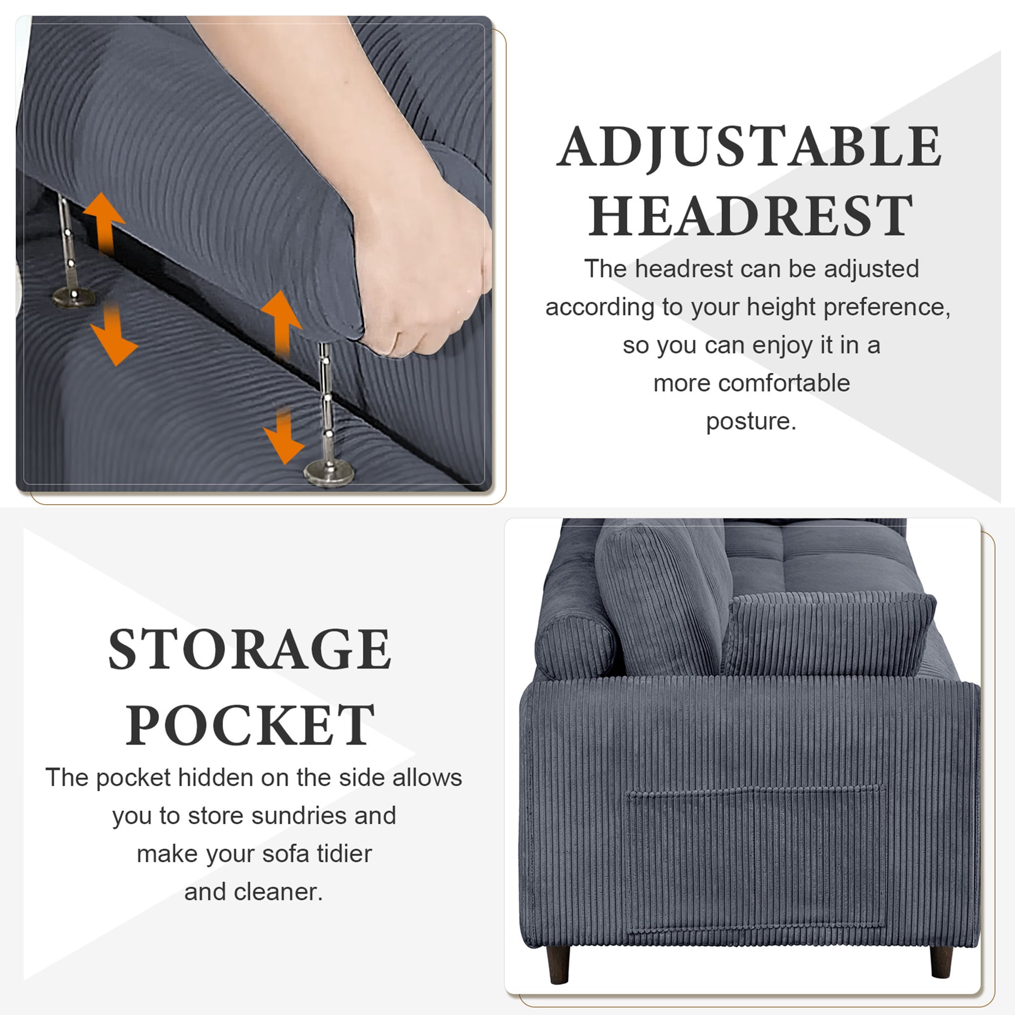 SINOFURN SYA370148WT Sofas-Loveseats - View #4
