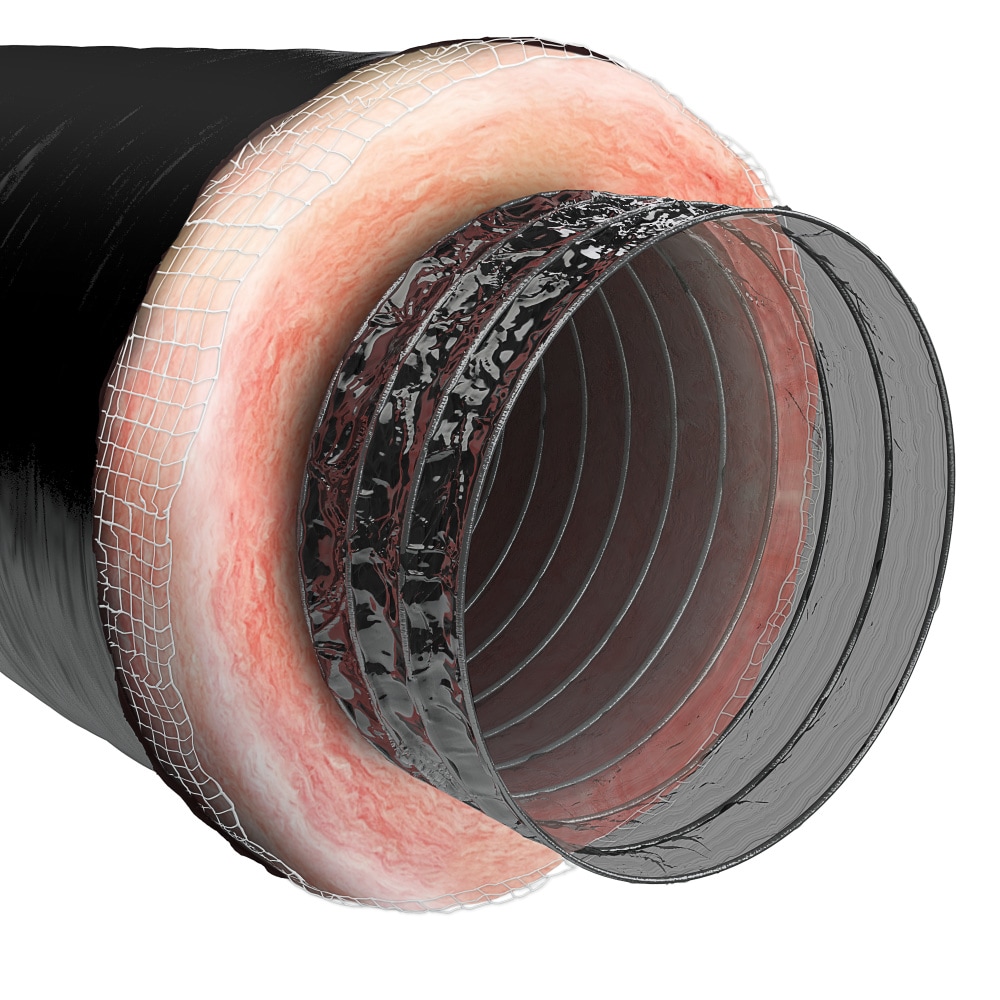 Imperial 8 In X 300 In Insulated Polyester Flexible Duct R 6 In The Flexible Duct Department At 9979