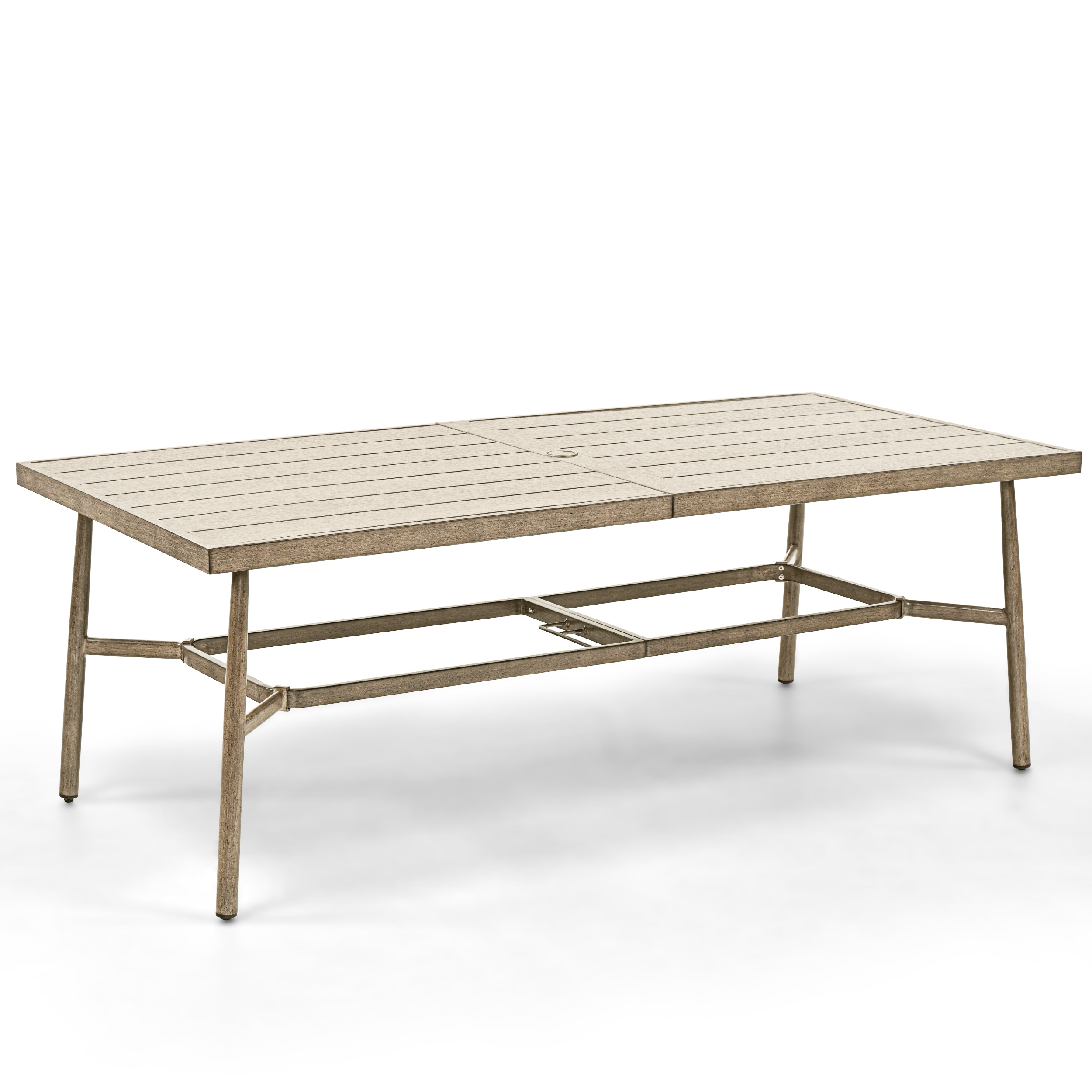  EL-VCZ1-9-ZL-B-WL3 SleekLine Rectangle Outdoor Dining 39.8-in W x 84.1-in L with Umbrella Hole