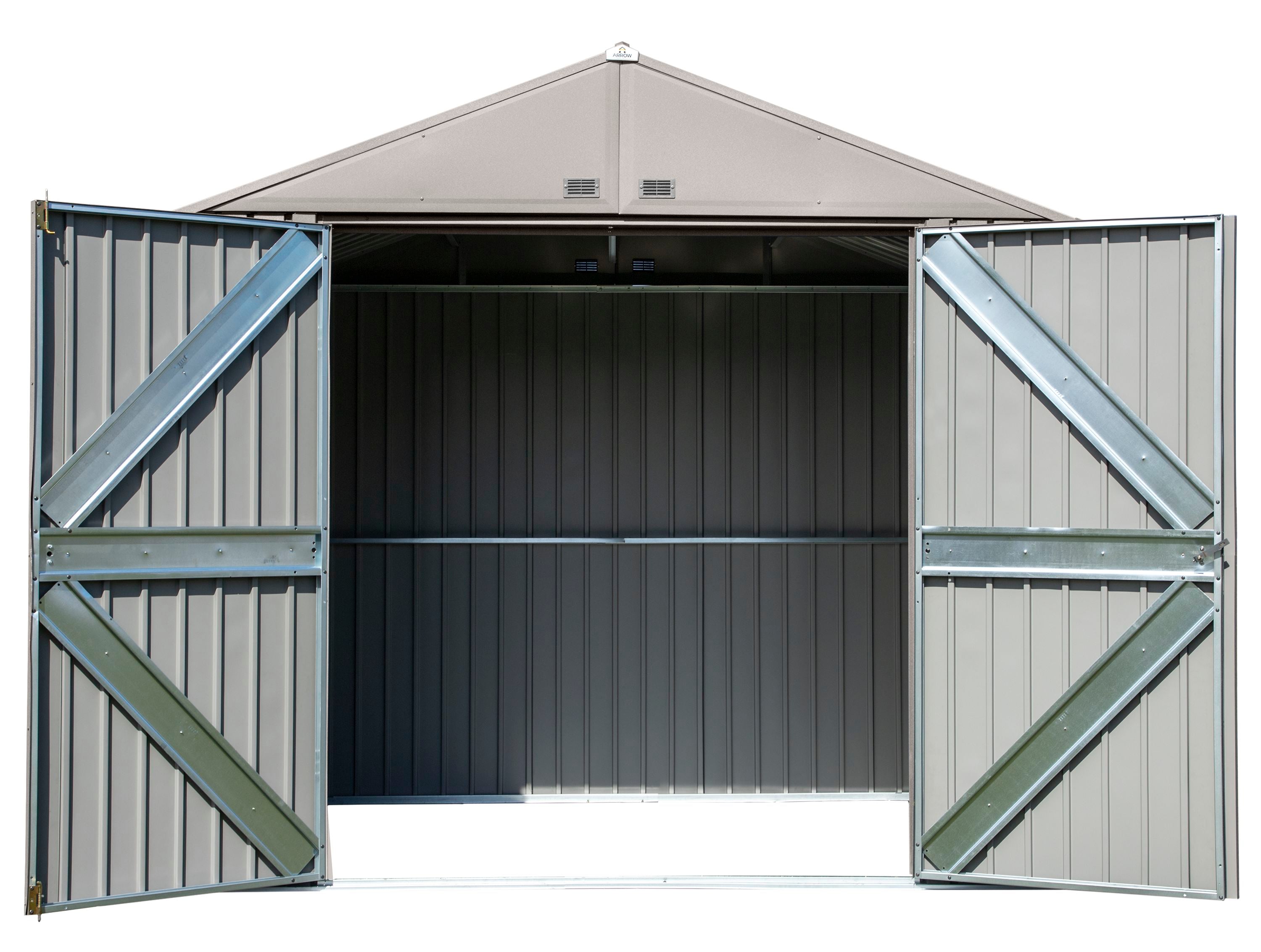 Elite 8x6 Cool Grey Galvanized Steel Storage Shed