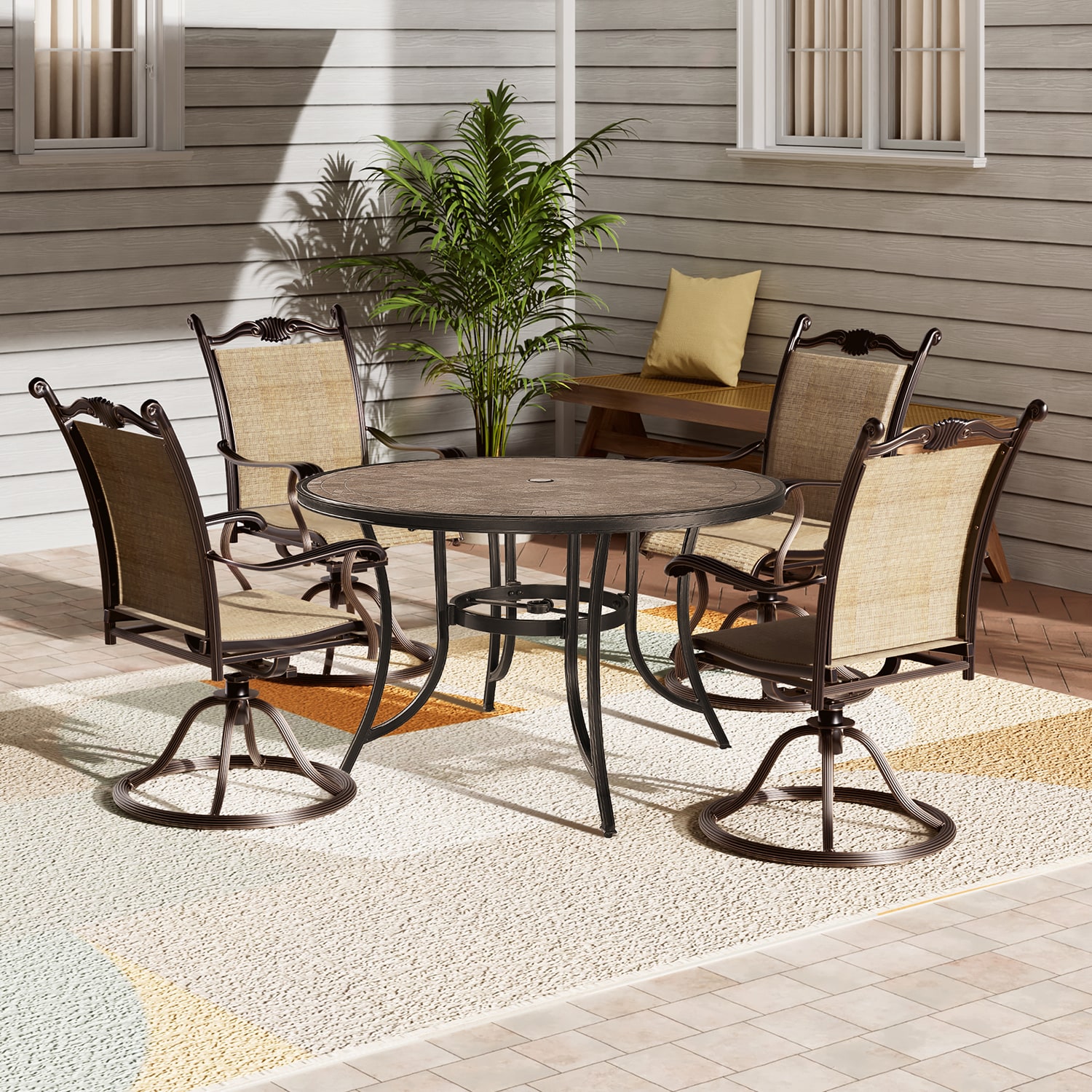 Mondawe 21OD123140BE-B Patio-Dining-Sets - View #2