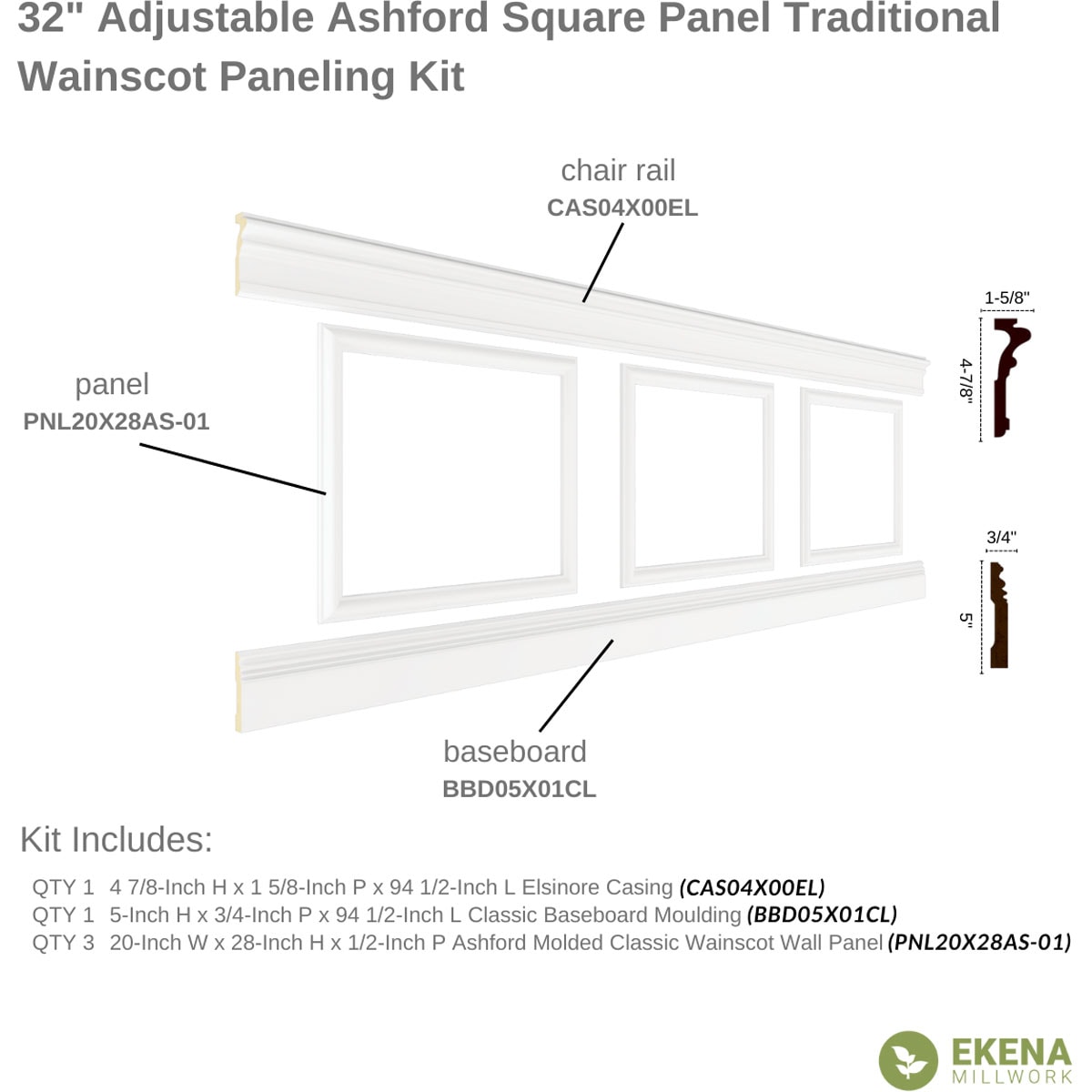 Ekena Millwork WP20X20BEASV-CASE-12 Wall-Panels - View #18
