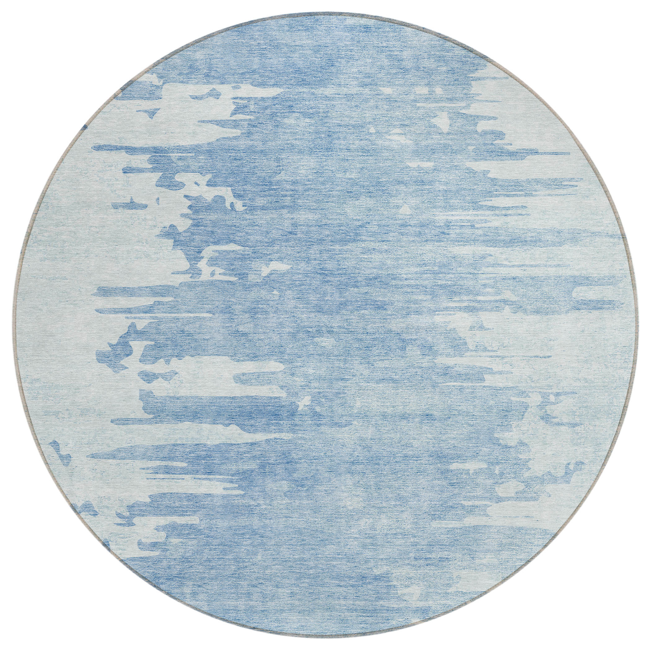 Addison Rugs ACN705SK8RO Chantille ACN705SK 8 x 8 (ft) Polyester Sky Round Indoor/Outdoor Geometric Machine washable Area rug