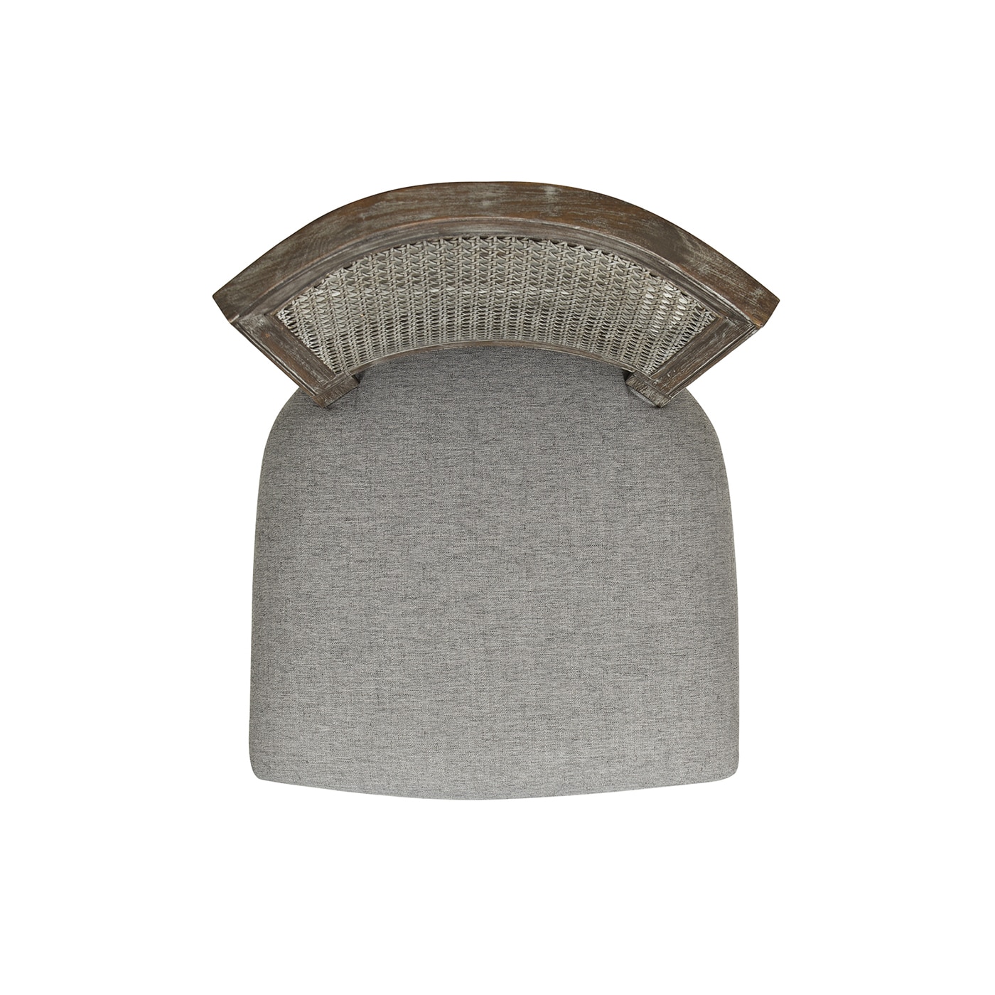 Triomphe Dark Heathered Grey Linen and Oak Wood Counter Stool