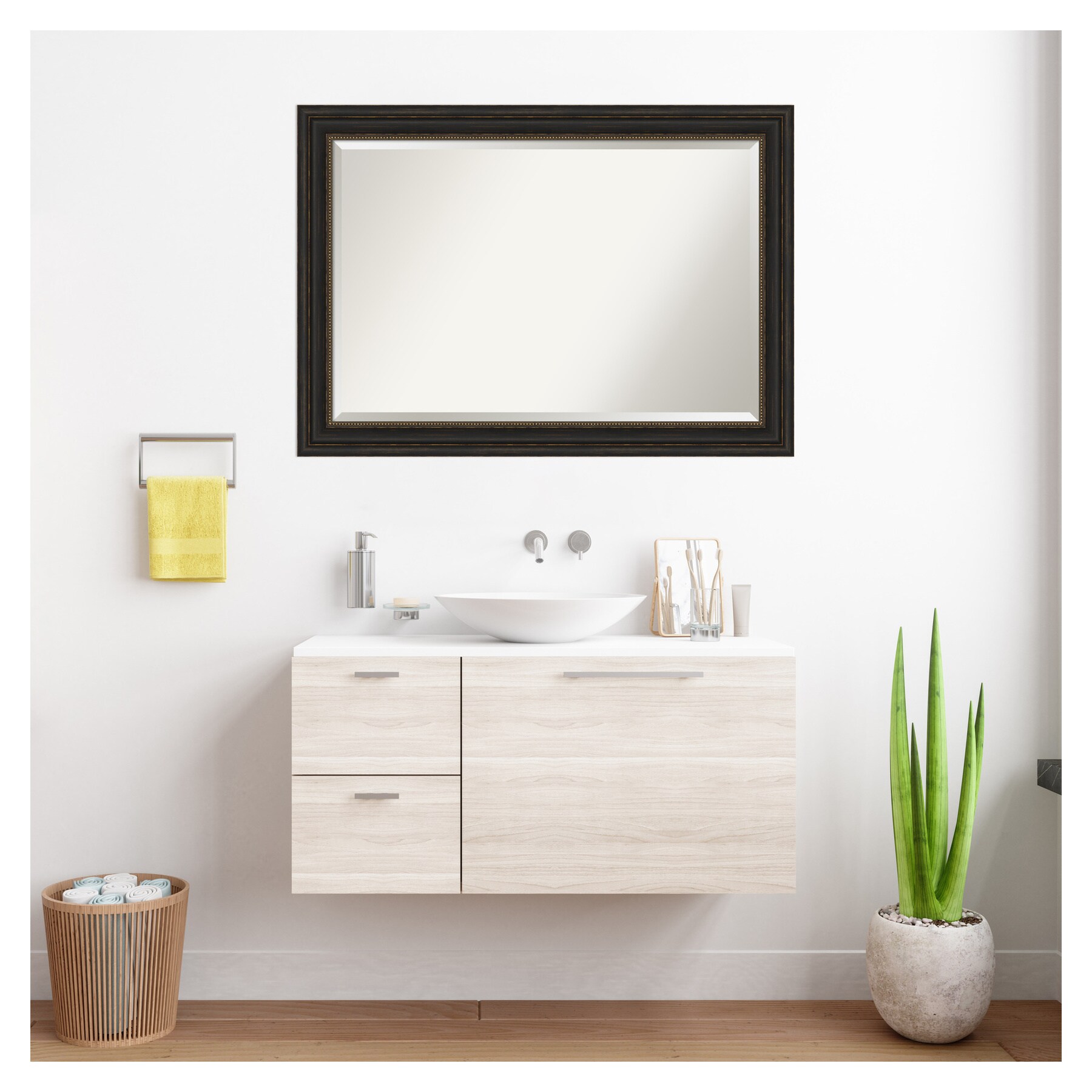 Accent Bronze Rectangular Bathroom Vanity Mirror 41 x 29 Inches