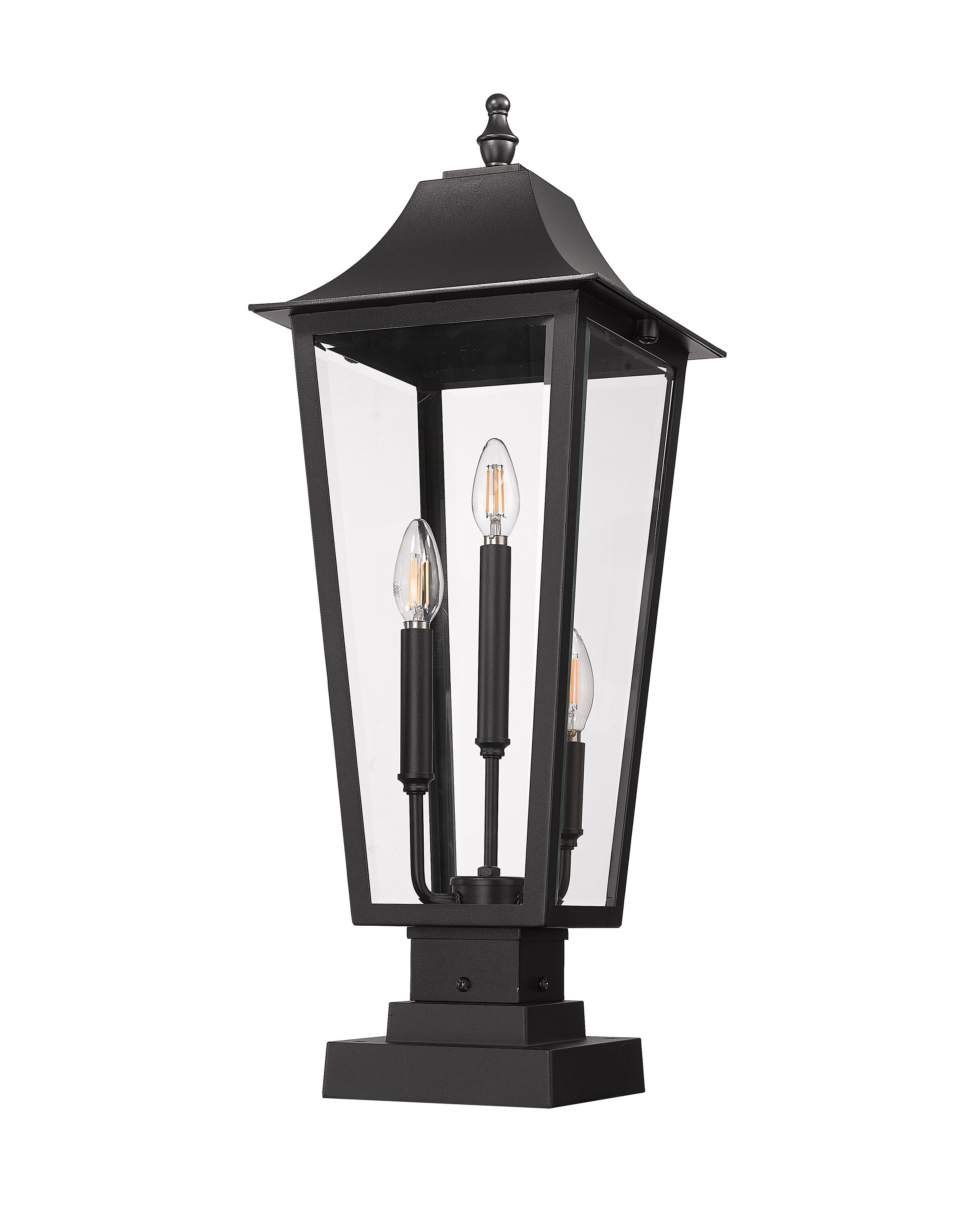 Z-Lite 5008PHBS-SQPM-BK Complete-Post-Lights - View #7