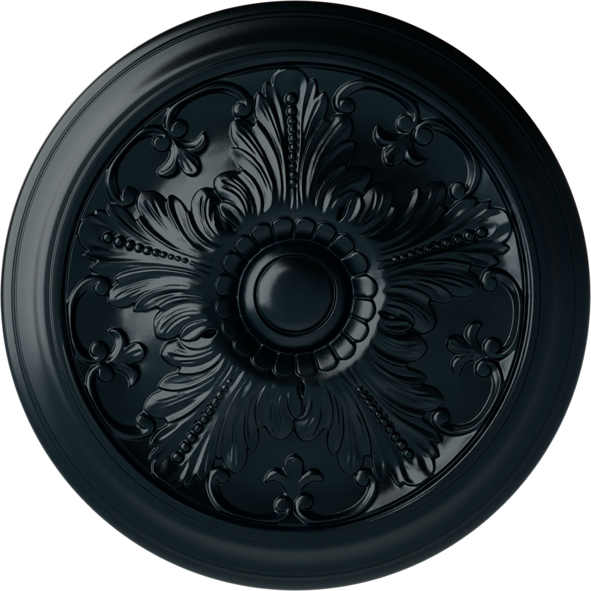 Ekena Millwork CM17VINSF Vienna 16.875-in W x 16.875-in L Painted Night Shade Polyurethane Whole Ceiling Medallion