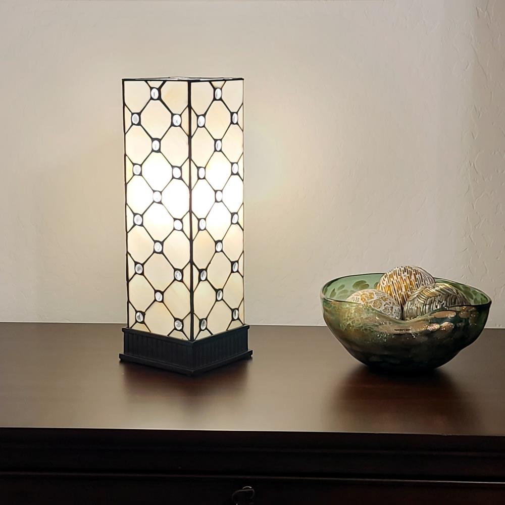Amora Lighting AM105TL06B 18-in Multi Table Lamp with Glass Shade