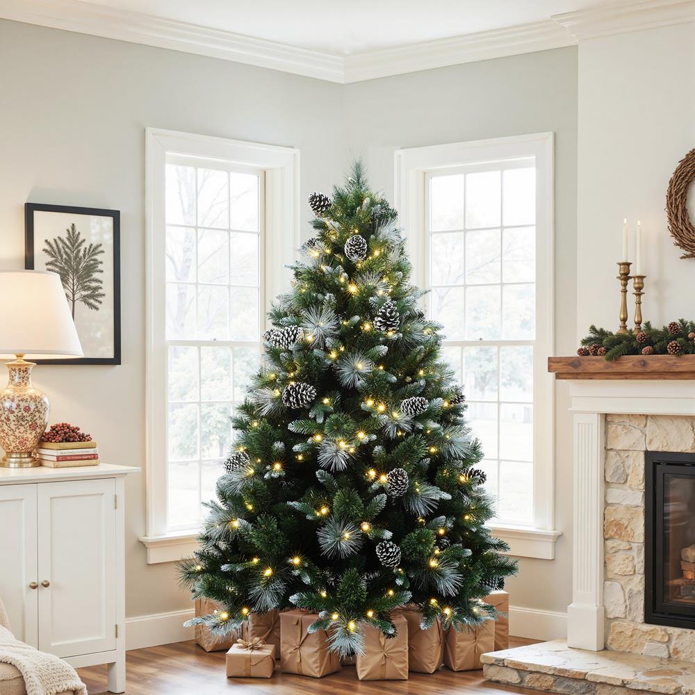 LuxenHome WHAP2550-6FT Artificial-Christmas-Trees - View #6