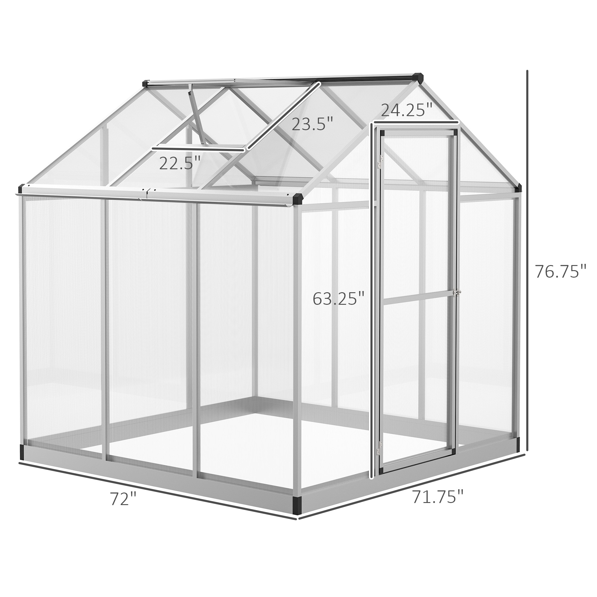 Outsunny 845-243 greenhouses - View #3