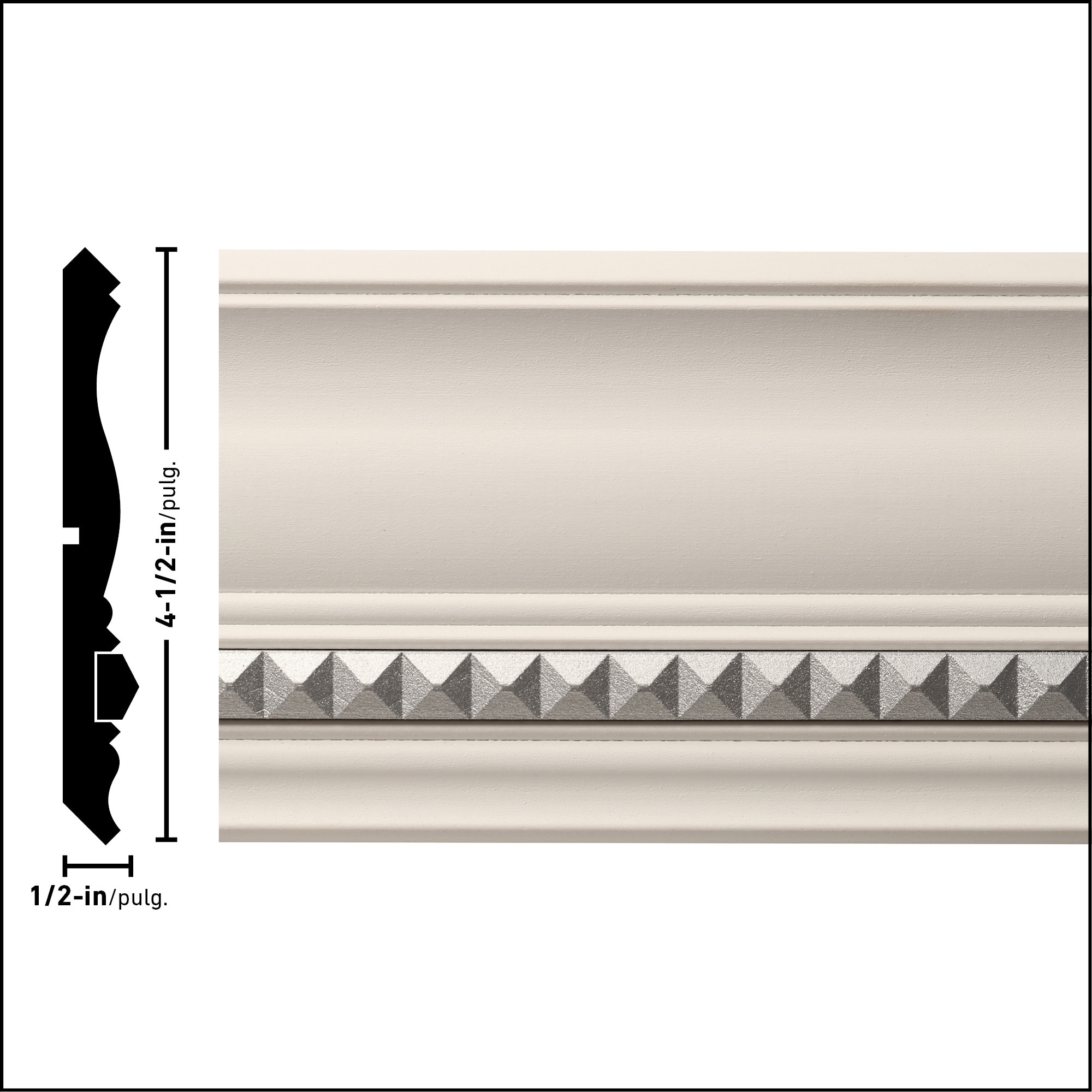 Ornamental Mouldings 1328-8PRIM03SLV Crown-Moulding - View #3