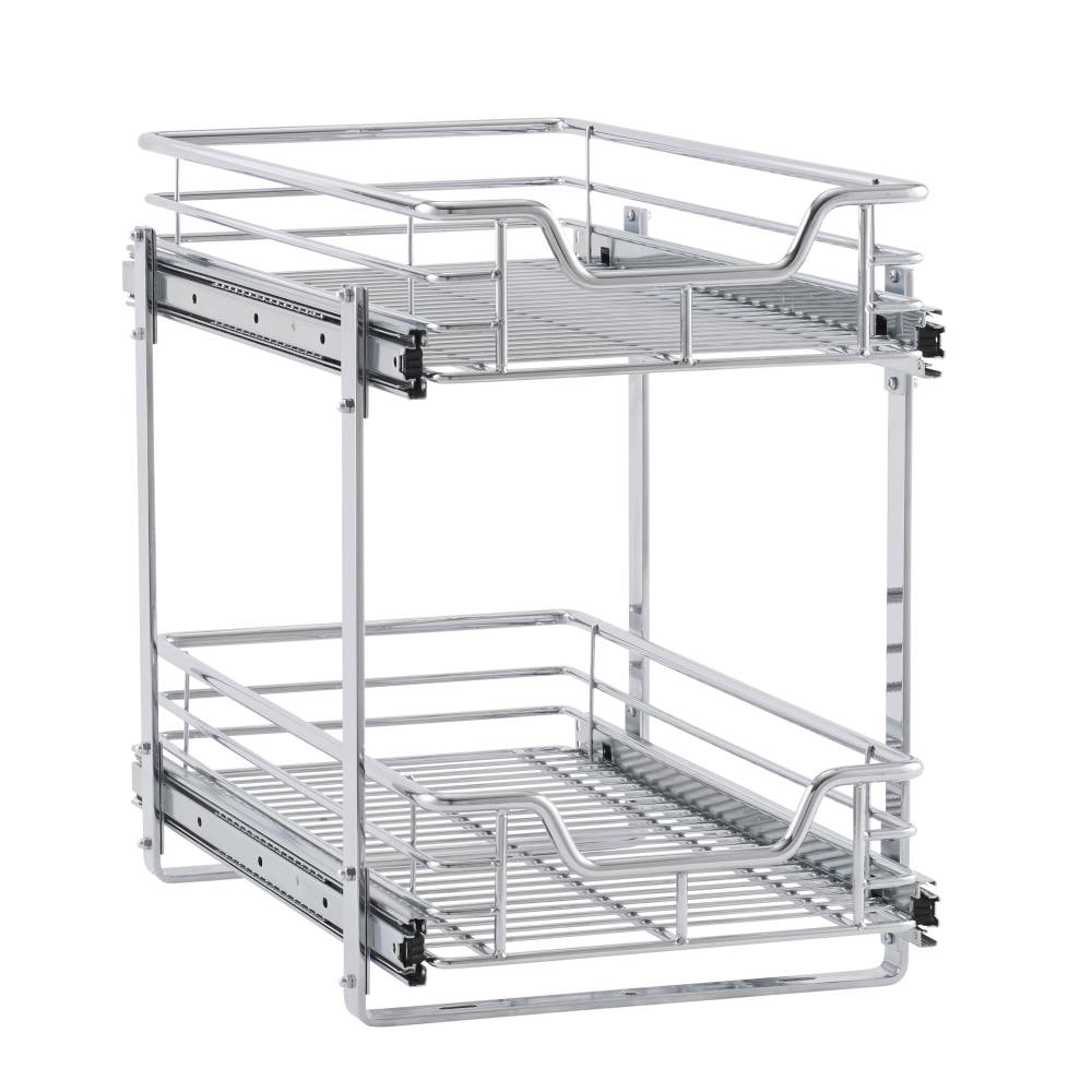 Lynk Professional 11.5-in W x 14-in H 2-Tier Cabinet-mount Metal Pull-out  Under-sink Organizer in the Cabinet Organizers department at