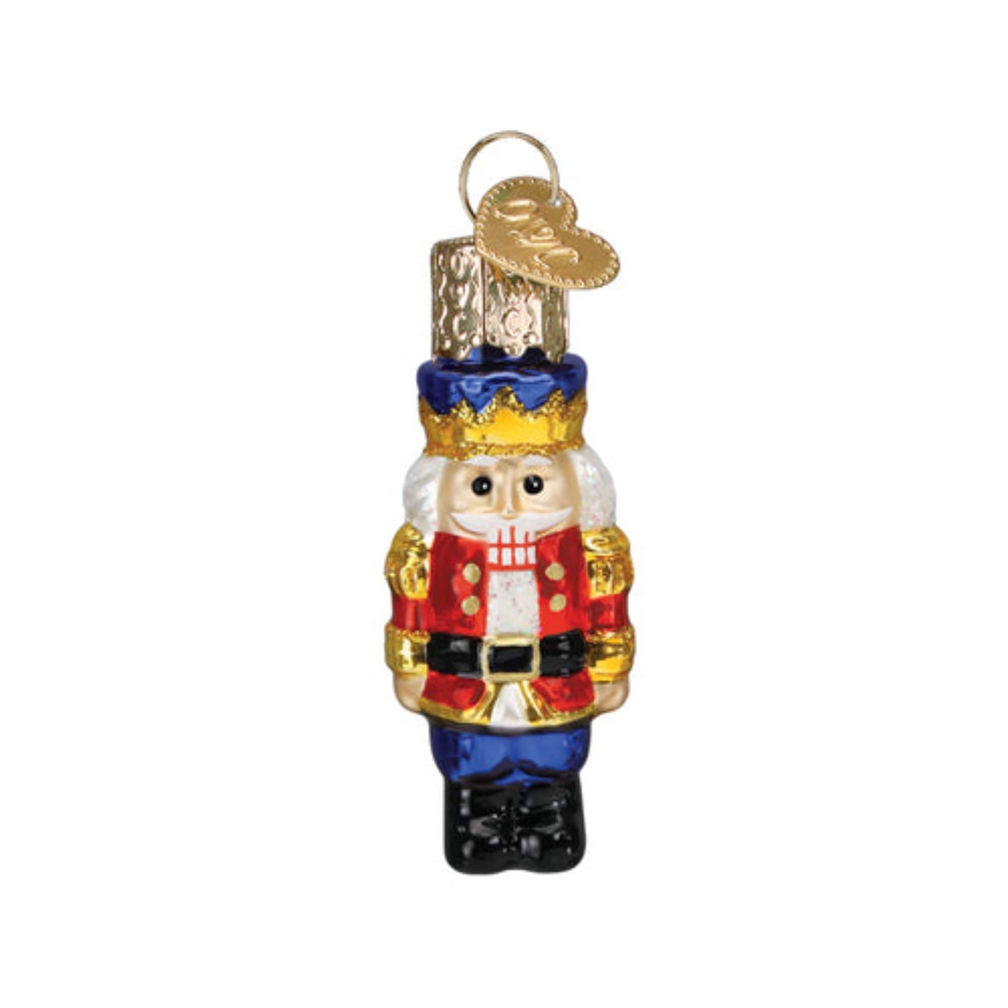 Old World Christmas 729343885005 Blown Glass Mini Ornament for Christmas Tree - Nutcracker Soldier