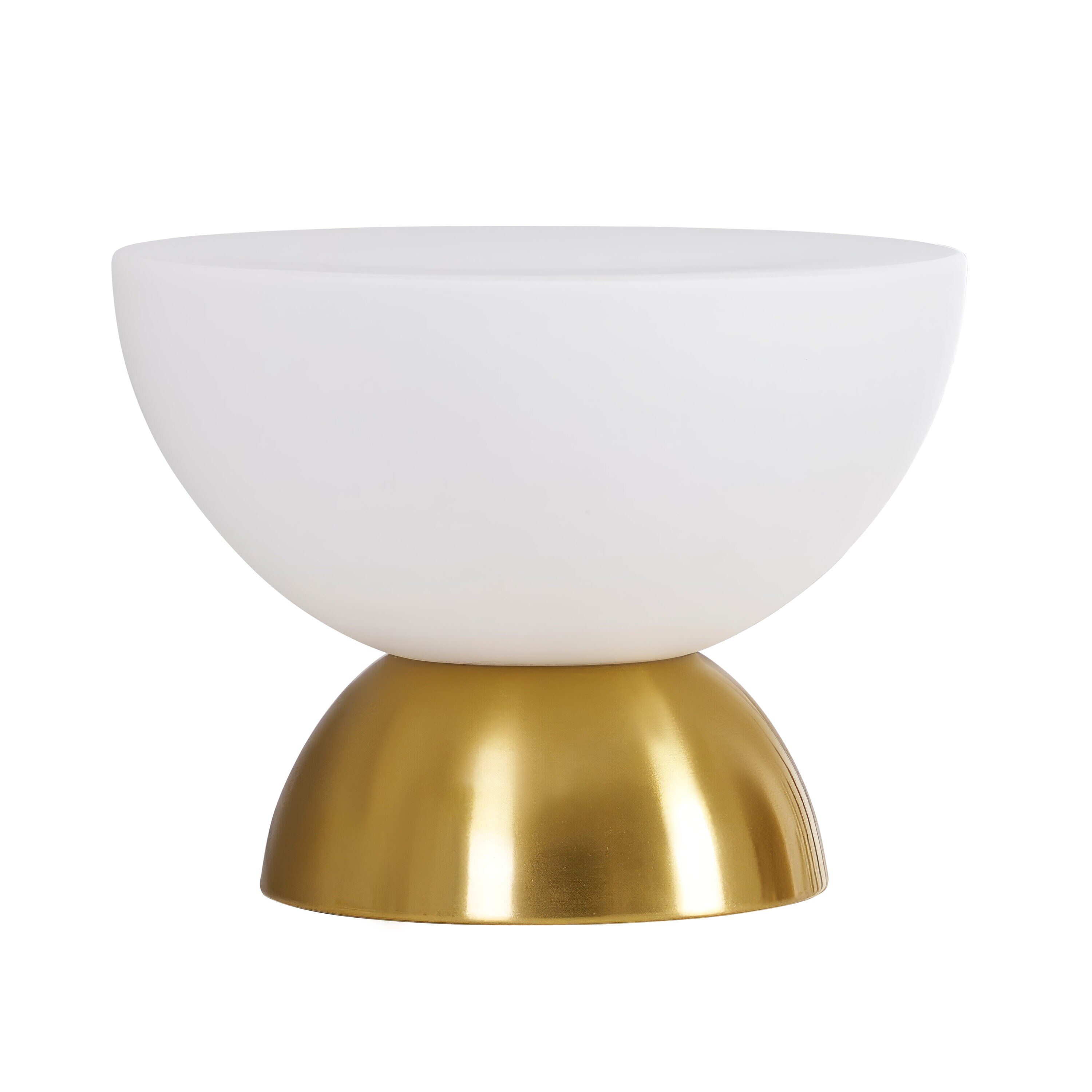Brightech TL-LMNA-BRS 5-in Lamina Gold LED Dimmable Double Dome Table Lamp