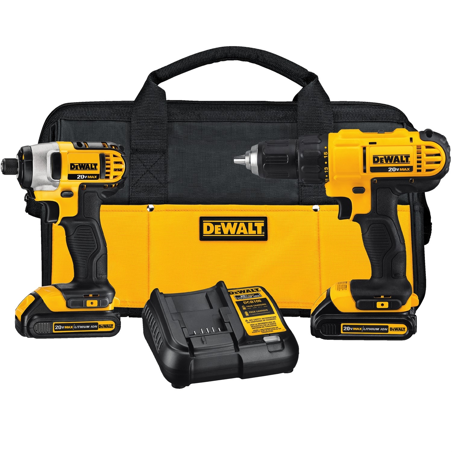 DEWALT 20-Volt Max Power Tool Combo Kit with Soft Case (2-Batteries and charger Included) in the Power Tool Combo Kits department at Lowes.com