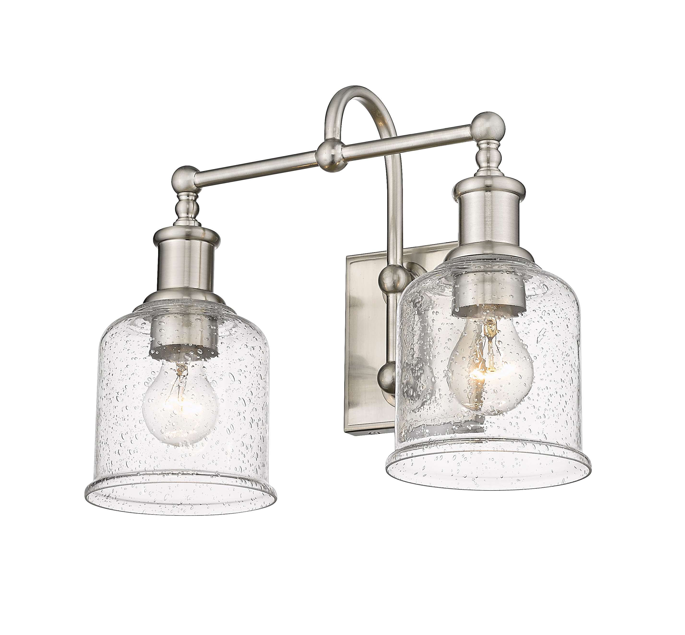Bryant Vintage Industrial 2-Light Wall Sconce in Matte Black