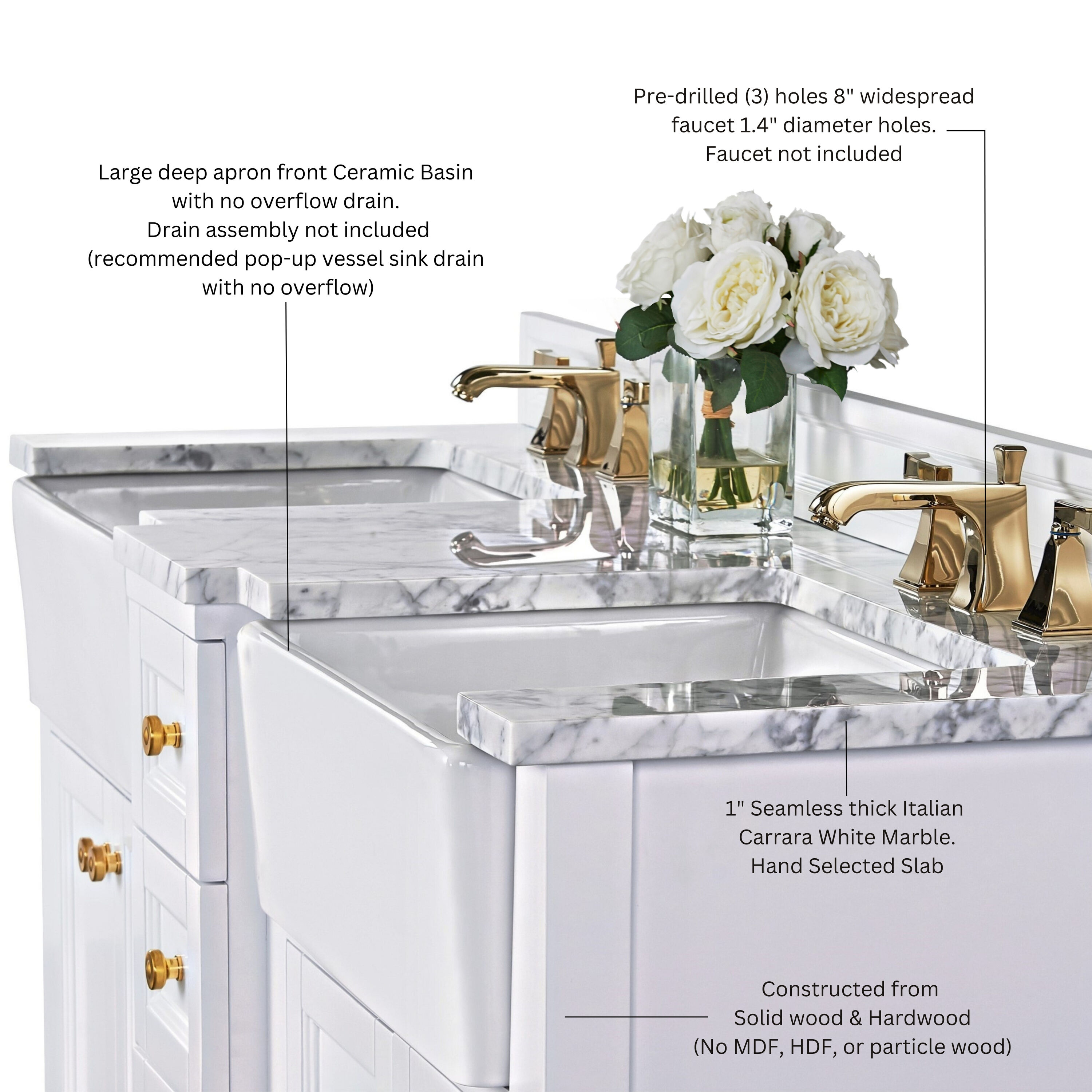 Ancerre Designs VTSADELINE60WCWGD Bath-Vanity-Combo - View #4