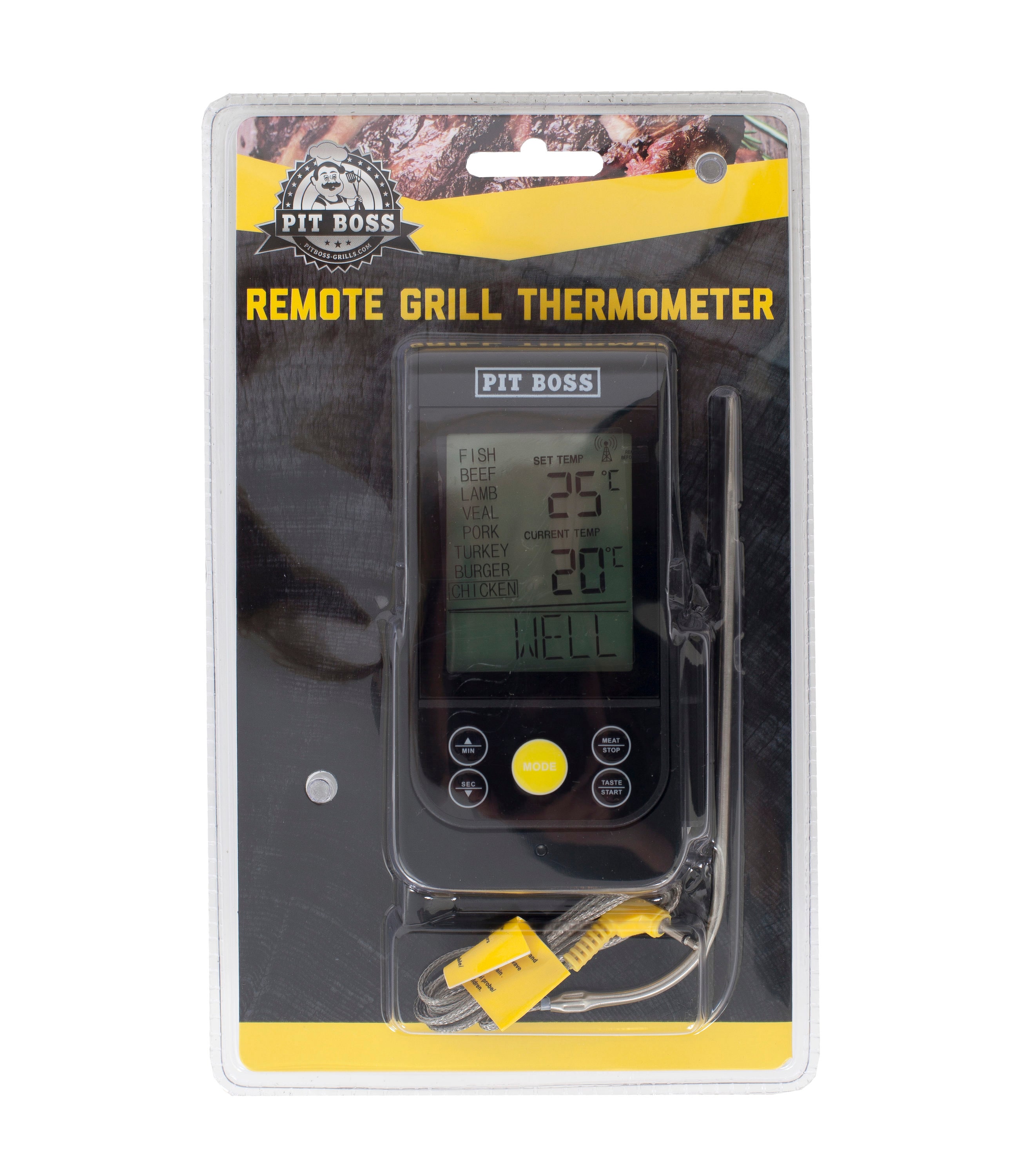 3 Dial BBQ Grill & Smoker Thermometer 4 Stem 50-550 PIT BOSS