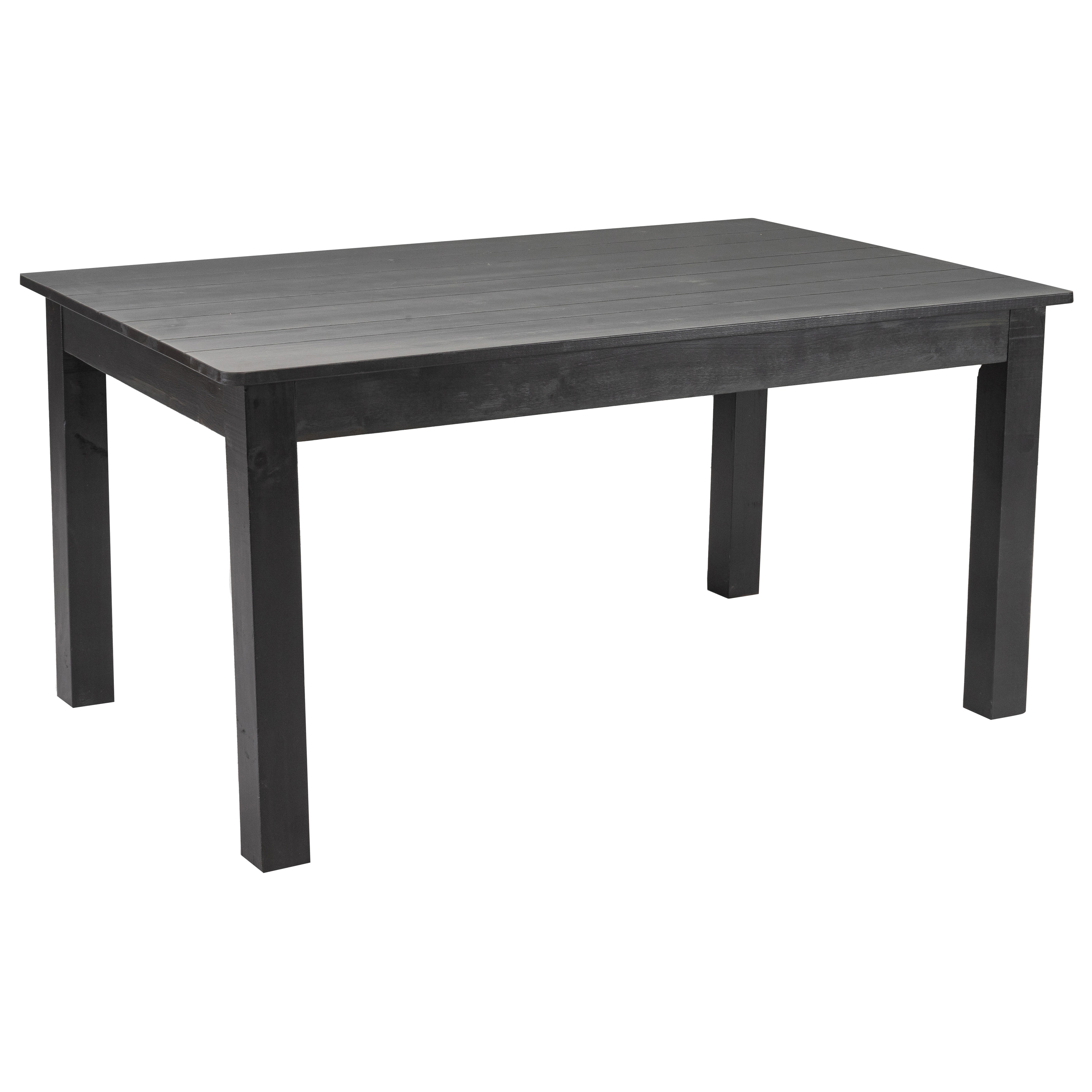 Taylor & Logan 840196342283 Ingles Black Wash Rustic Dining Table, Wood with Black Wood 60-Inches L x 30-Inches H