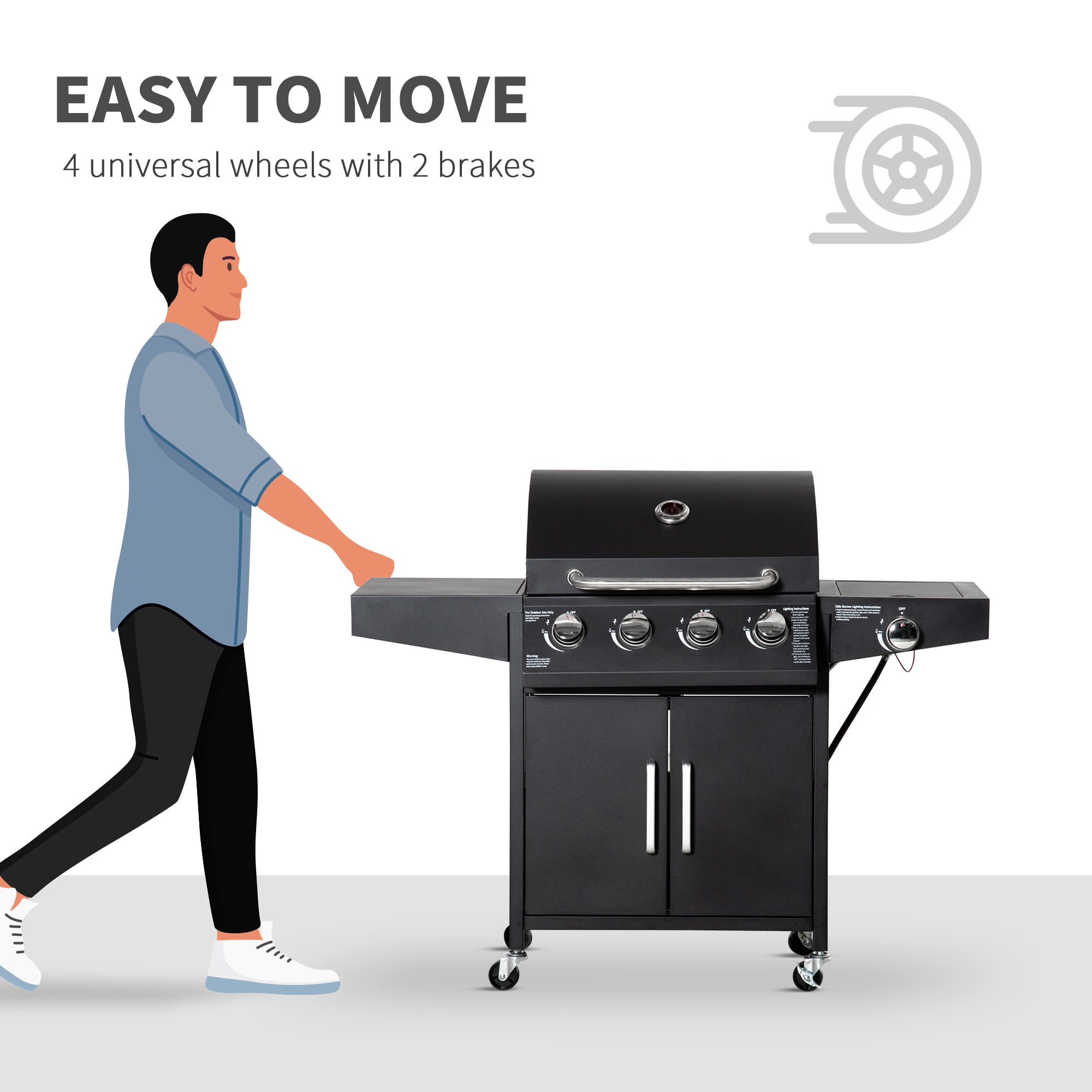 Outsunny 846-102V80BK Gas-Grill - View #5