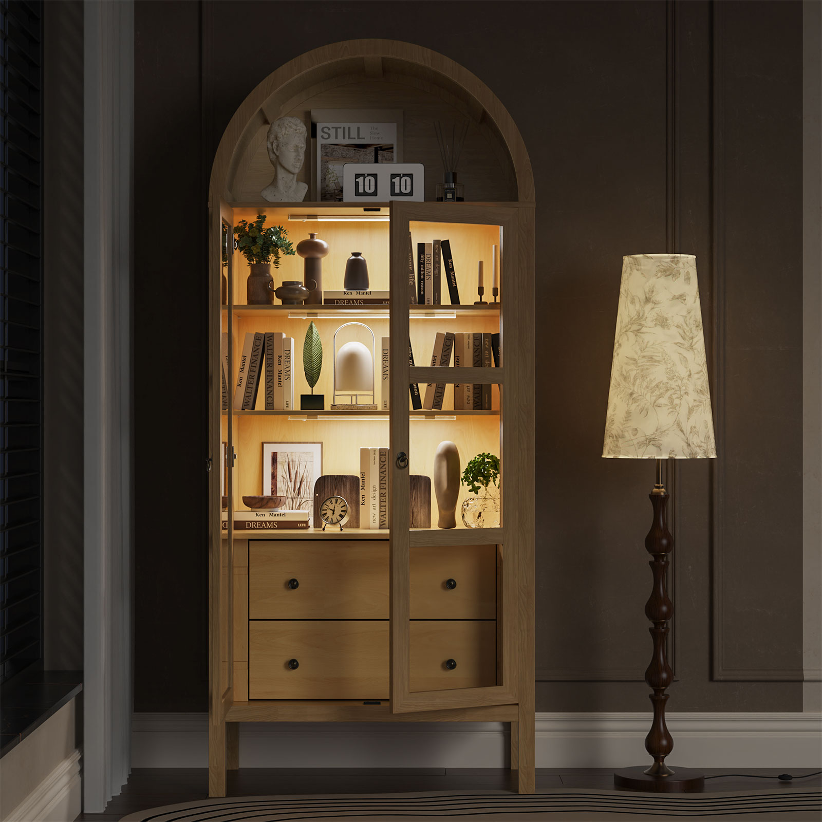 LOVMOR ARCHED-CABINET-WOOD Dining-Kitchen-Storarge - View #7