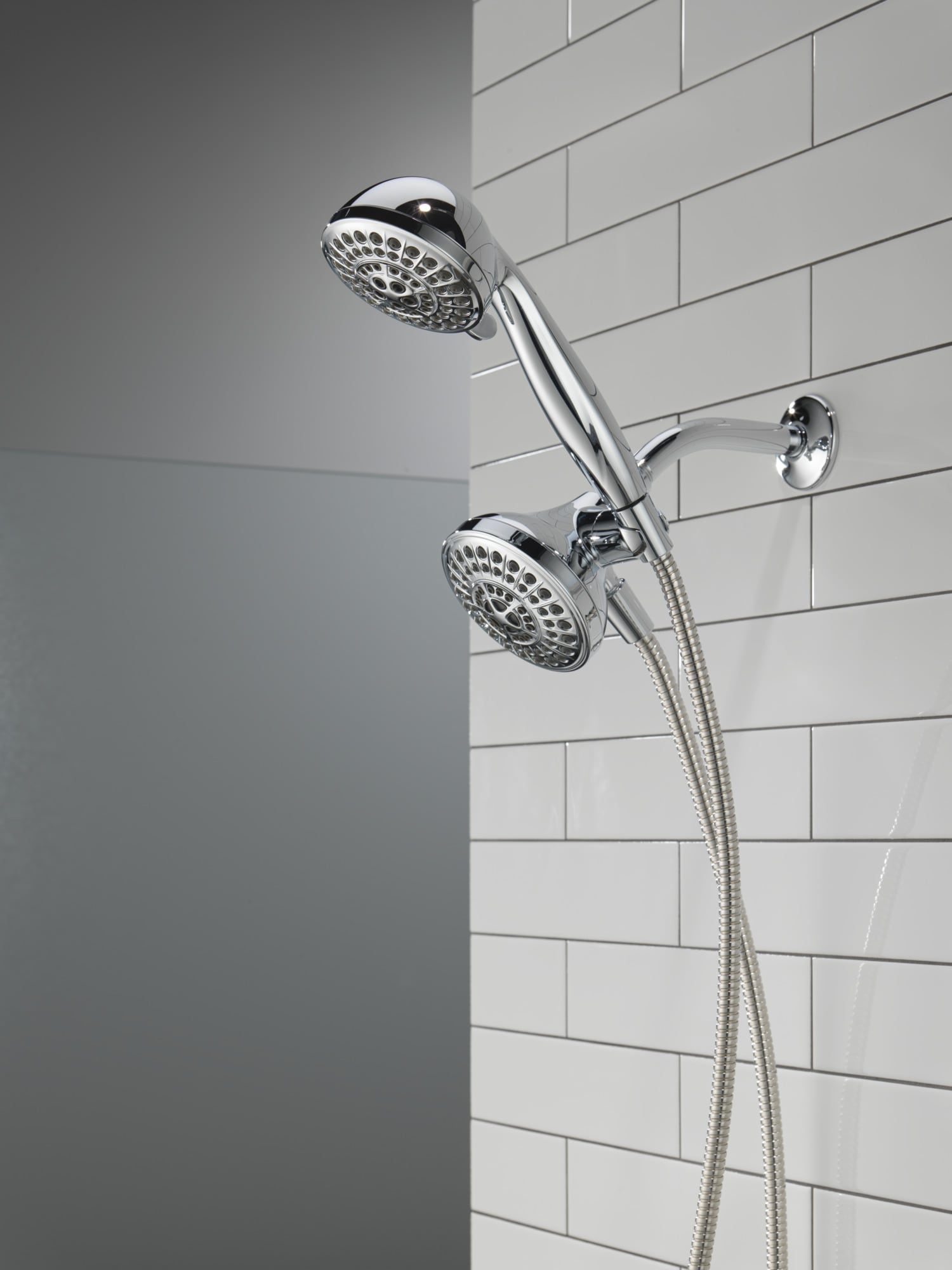 Delta Universal Showering Components Chrome Round Dual/Combo Shower ...