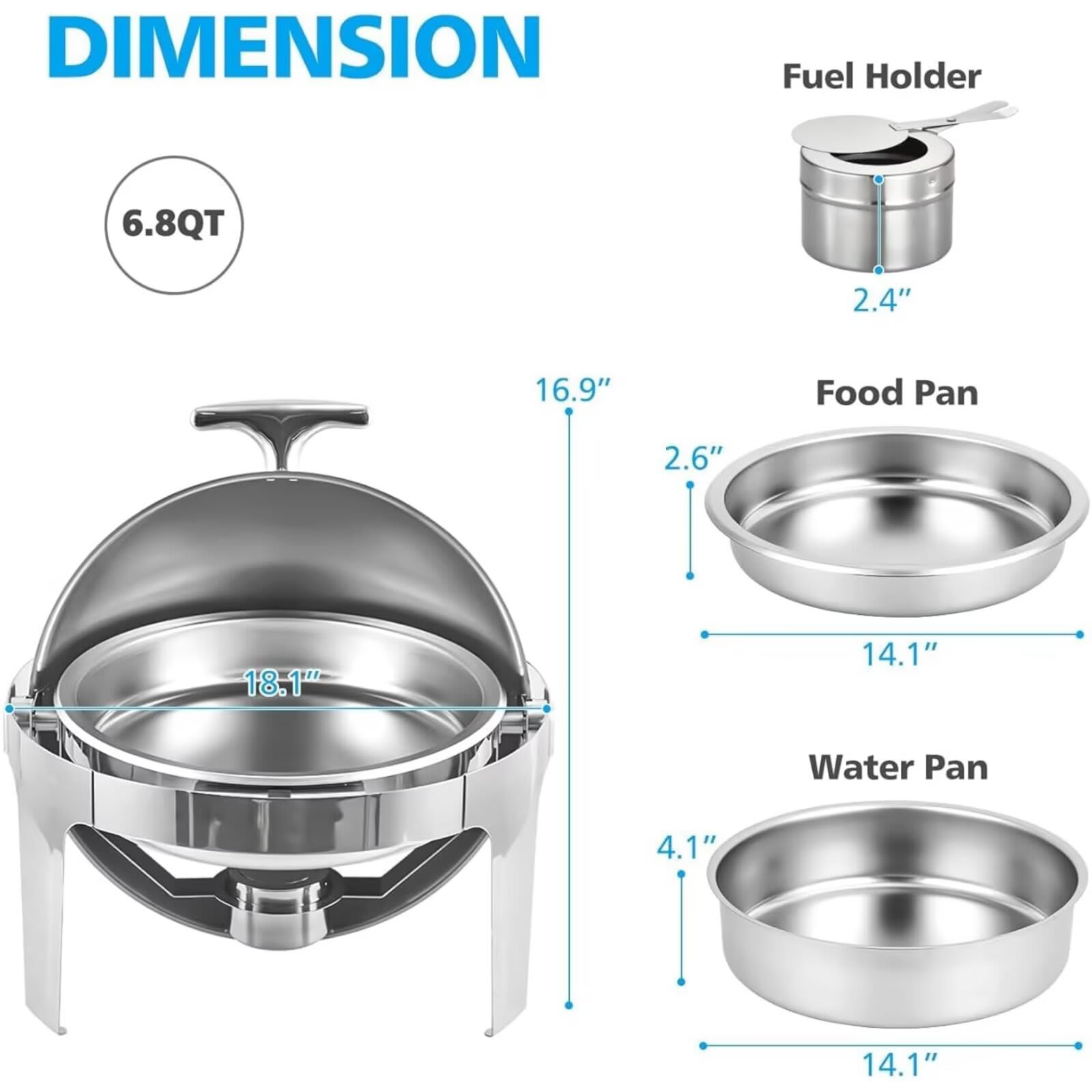 WhizMax JXNAG-PHO-0YLOWEJD Buffet-Servers - View #3