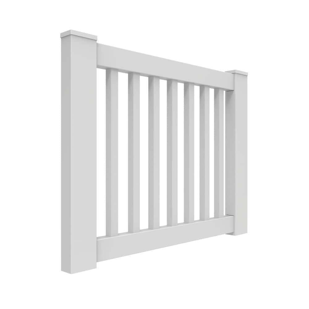 Freedom Lincoln 46-1/2-in L x 36-in H White Vinyl Deck Railing Gate ...