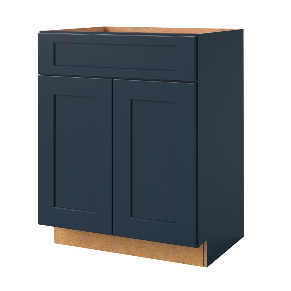 allen + roth Port 27-in Navy Bathroom Vanity Base Cabinet without Top ...