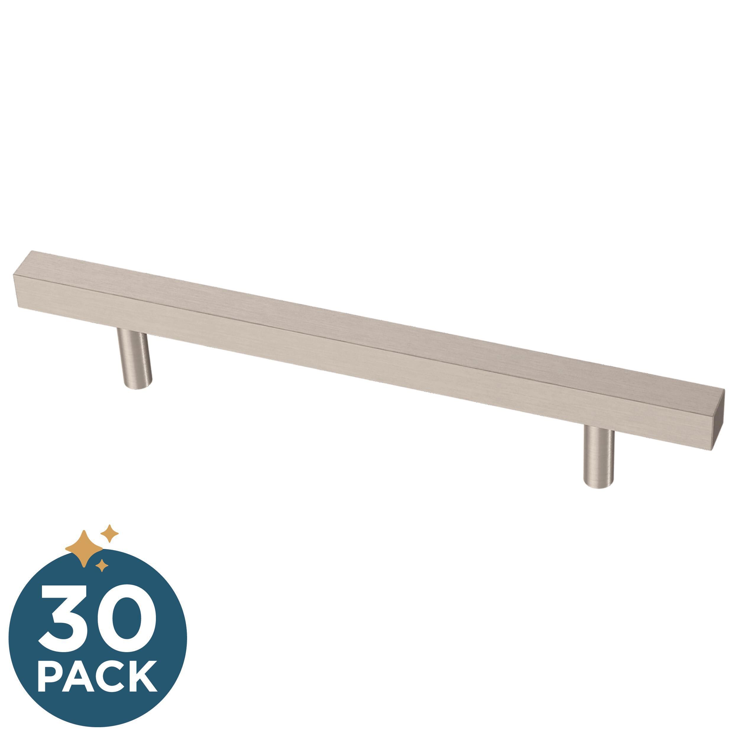 Franklin Brass P46657K-SS-B2 Simple Square Bar 5-1/16-in , 128mm Center to Center Stainless Steel Rectangular Bar 30 -Pack
