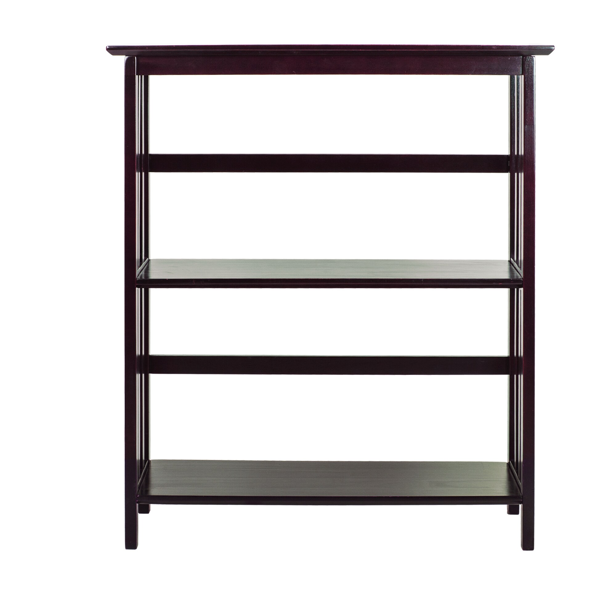 Casual Home 310-83 Mission Espresso Wood 3 -Shelf Bookcase ( 29.5-Inches W x 34-Inches H x 11.75-Inches D ) Stained