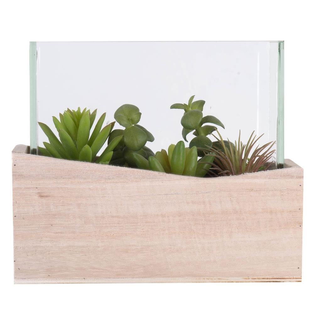 Vickerman FH180701 6-in Green Indoor Succulent Artificial Plant