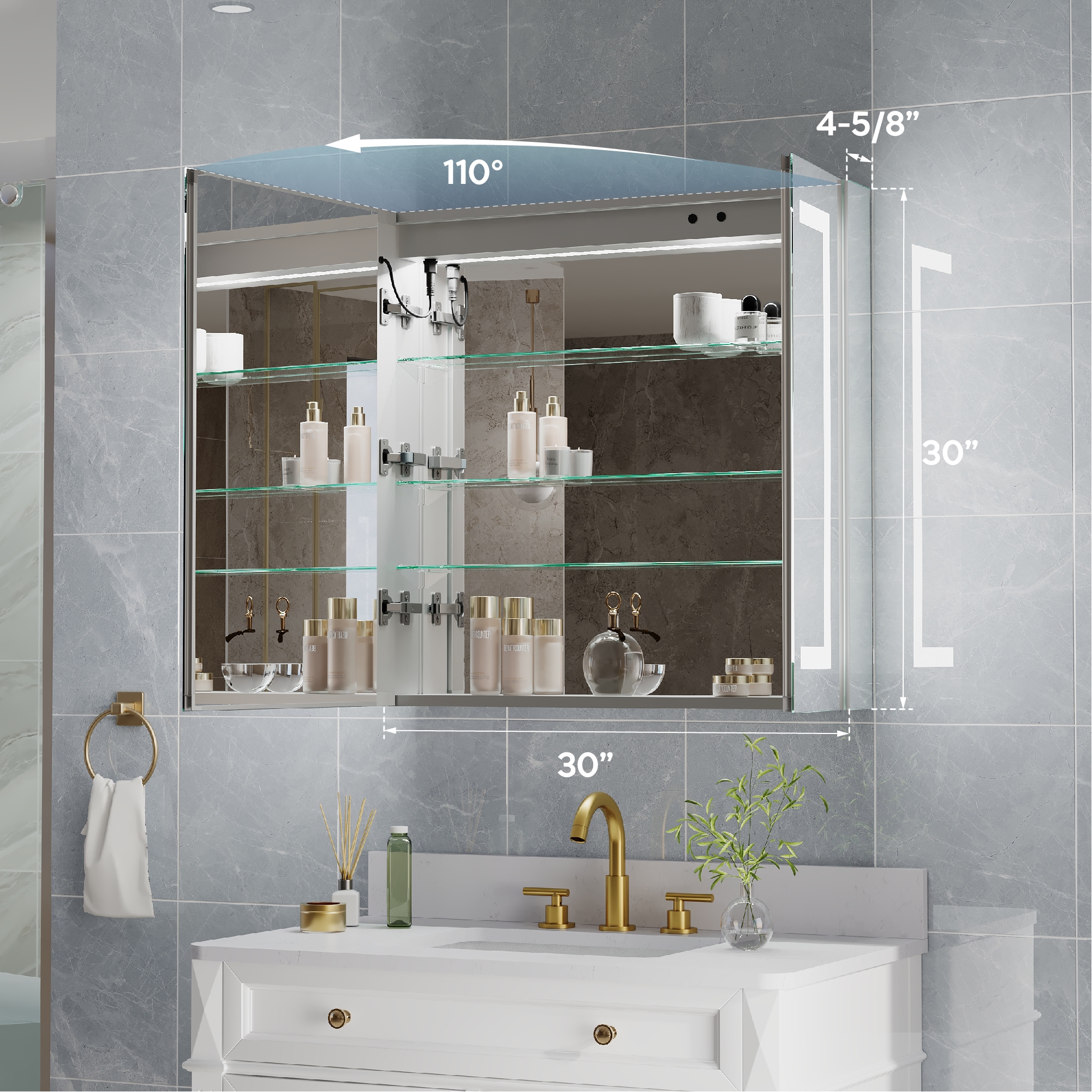 CALVON HMC3030S Bathroom-Medicine-Cabinets - View #4