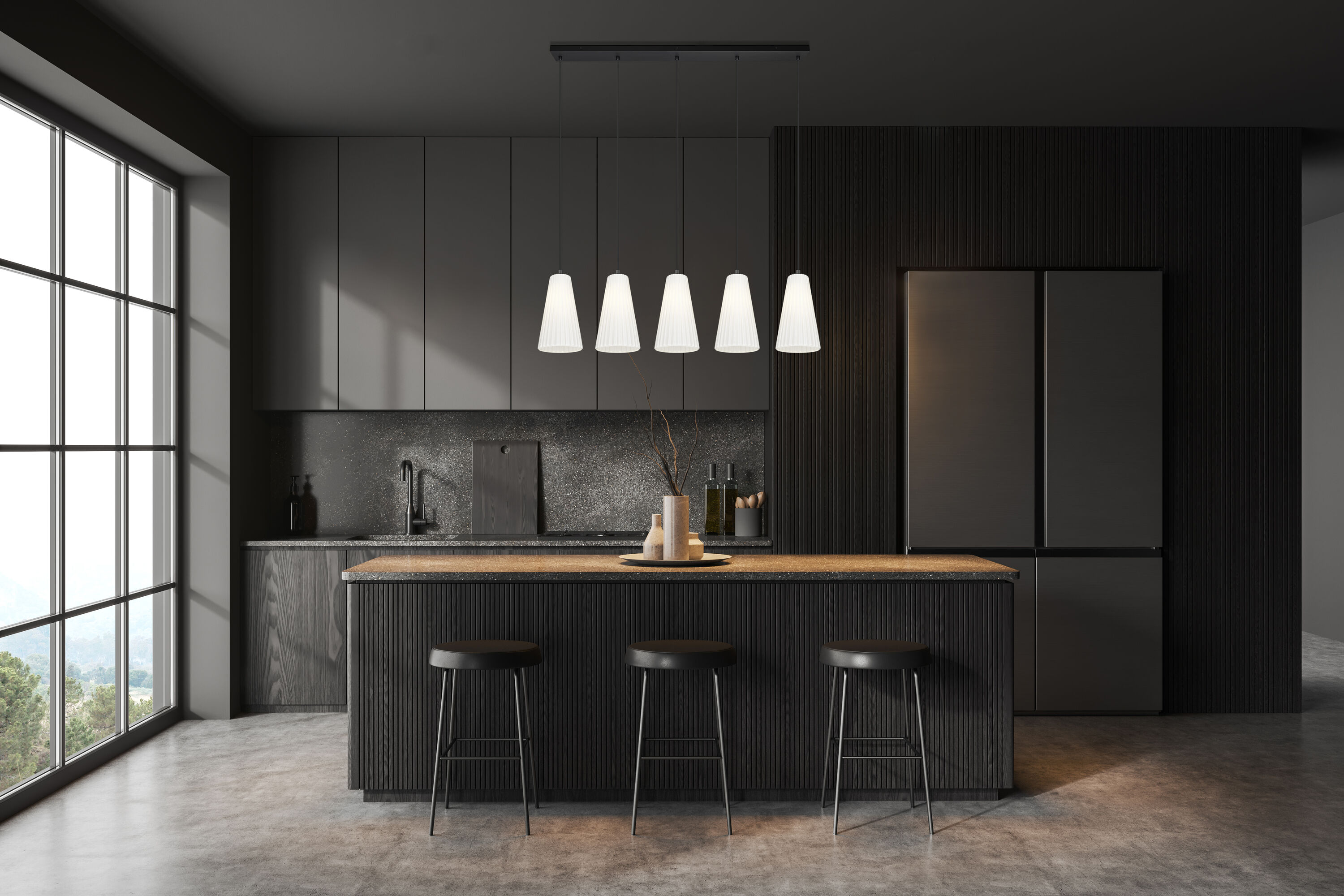 Z-Lite 3043P6-5L-MB Farrell 5 -Light Matte Black Transitional For Use in Bedrooms, Dining Rooms, Foyers, Kitchens, Living Rooms Chandelier