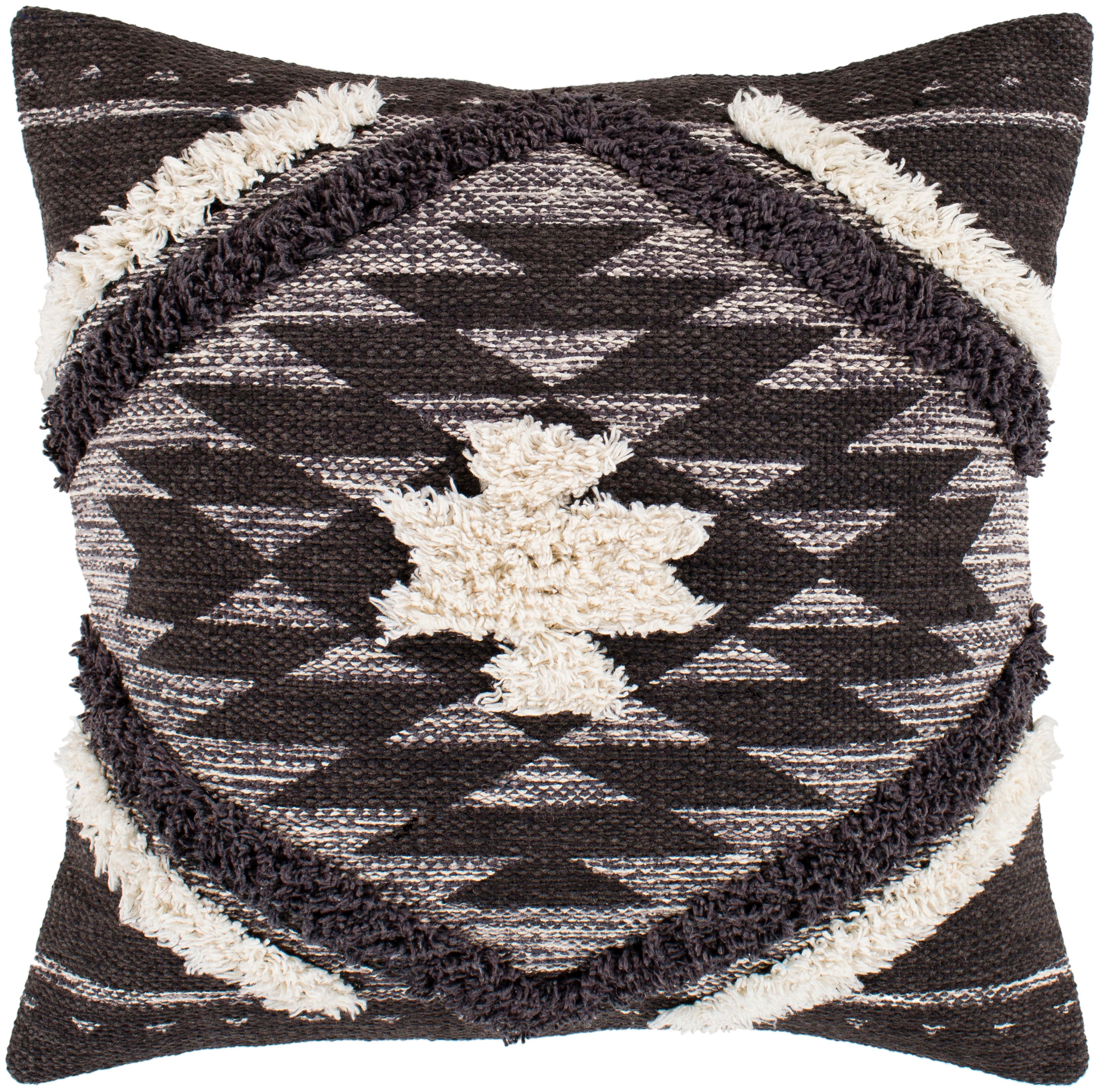 Livabliss LCH001-2020P Lachlan 20-in x 20-in Black Square Indoor Decorative Pillow
