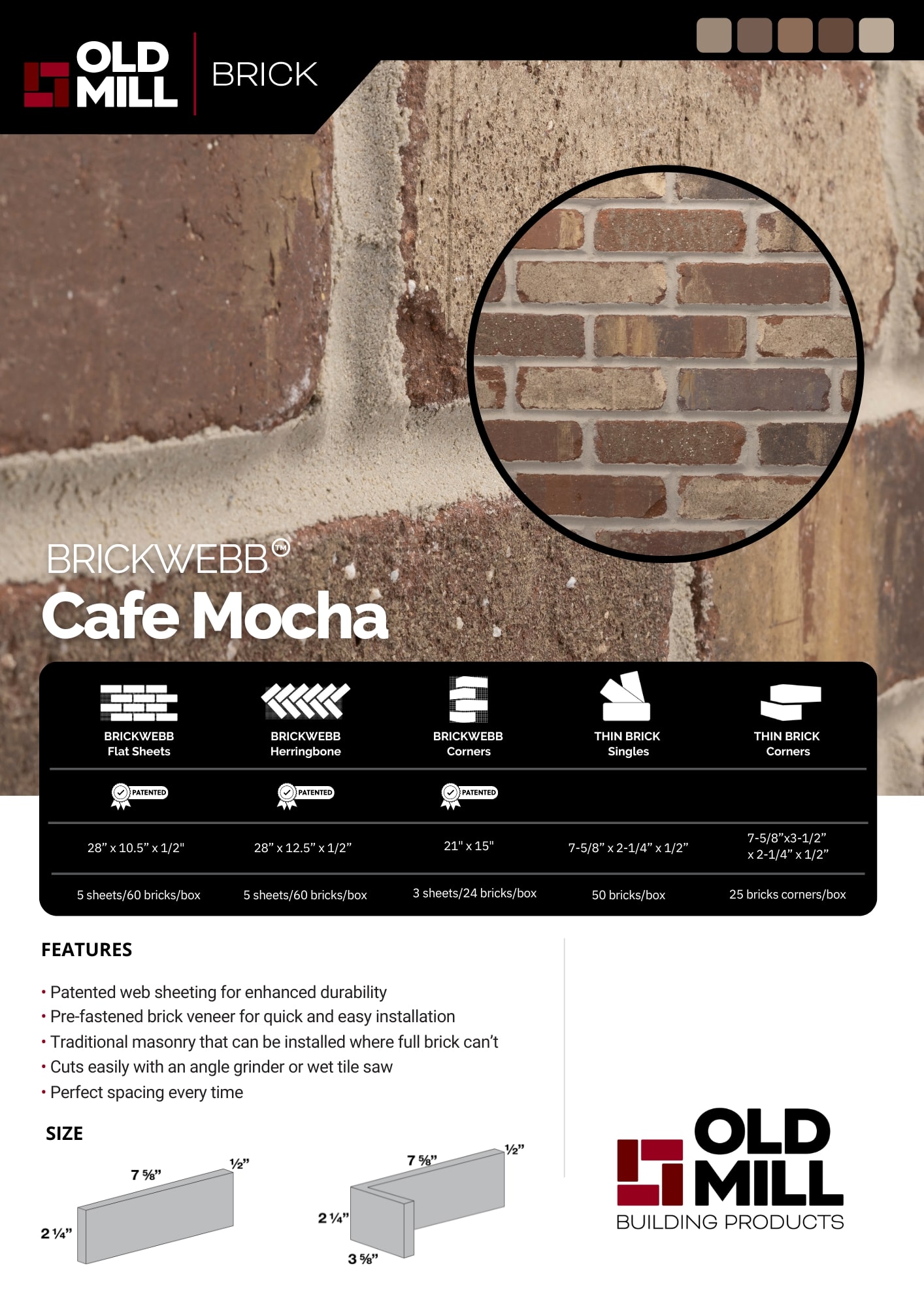 Old Mill Thin Brick Systems BW-370013CS Brick-Veneer - View #9