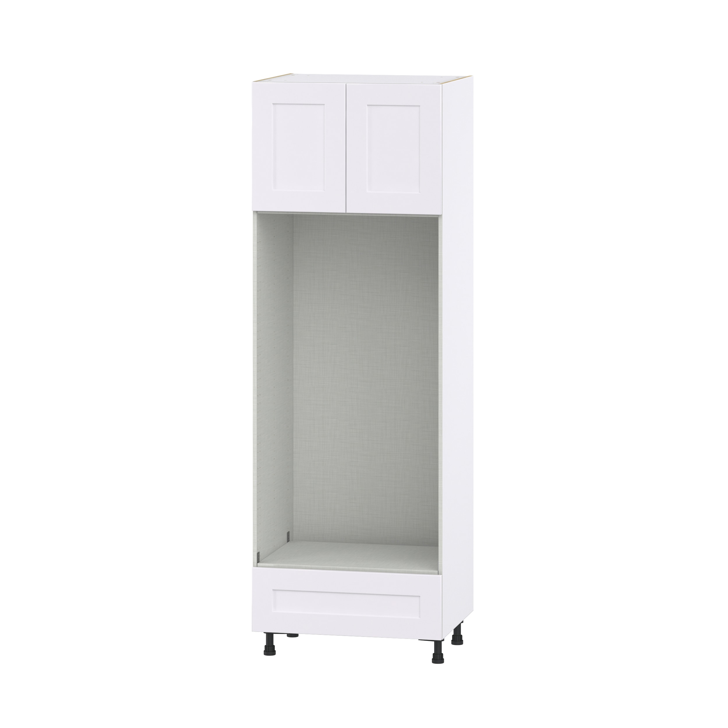 Hugo&Borg DSTDOA3089.5-JO Jolie 30-in W x 89.5-in H x 24-in D Warm White Double oven Pantry Fully assembled Cabinet (Raised Panel Shaker)