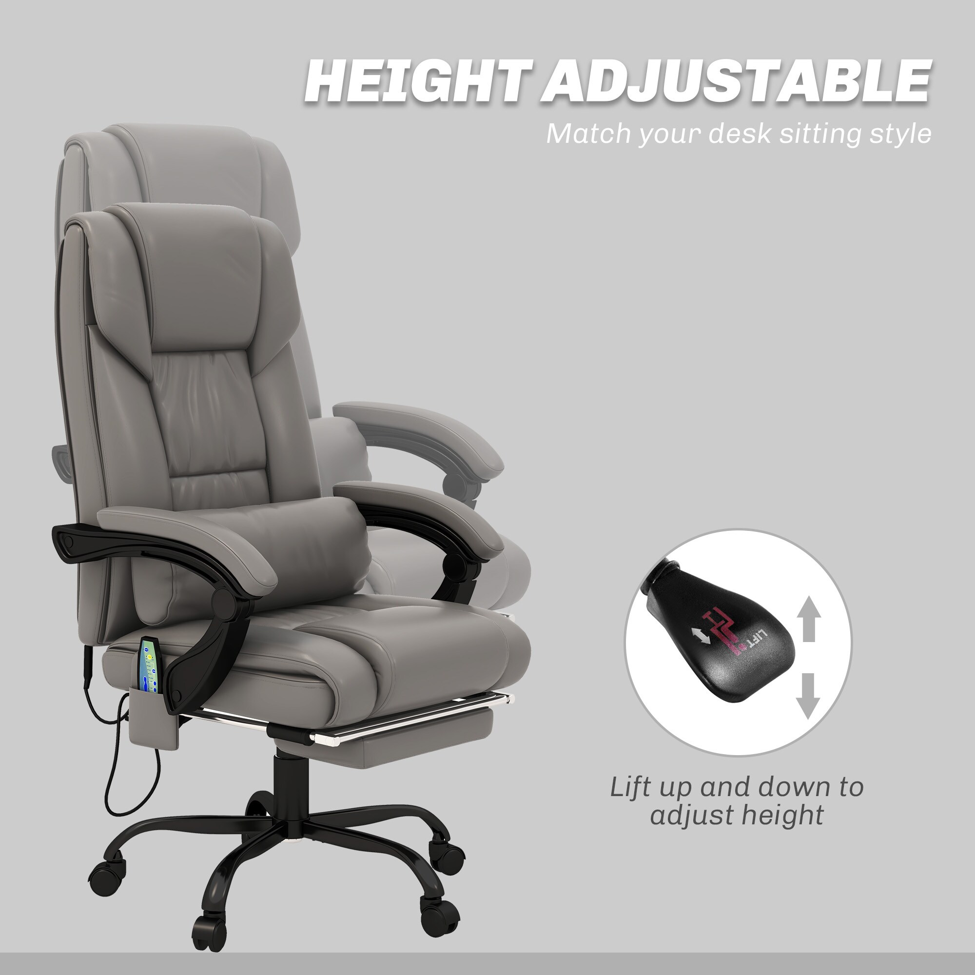 Vinsetto 921-275V80GY Office-Chairs - View #5