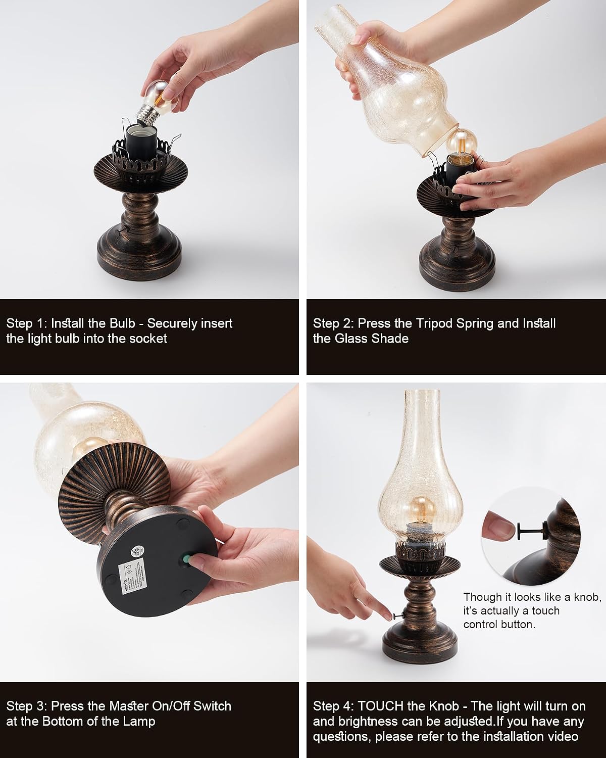 HechCab YMZ-B0FGCHDZJZ Table-Lamps - View #3