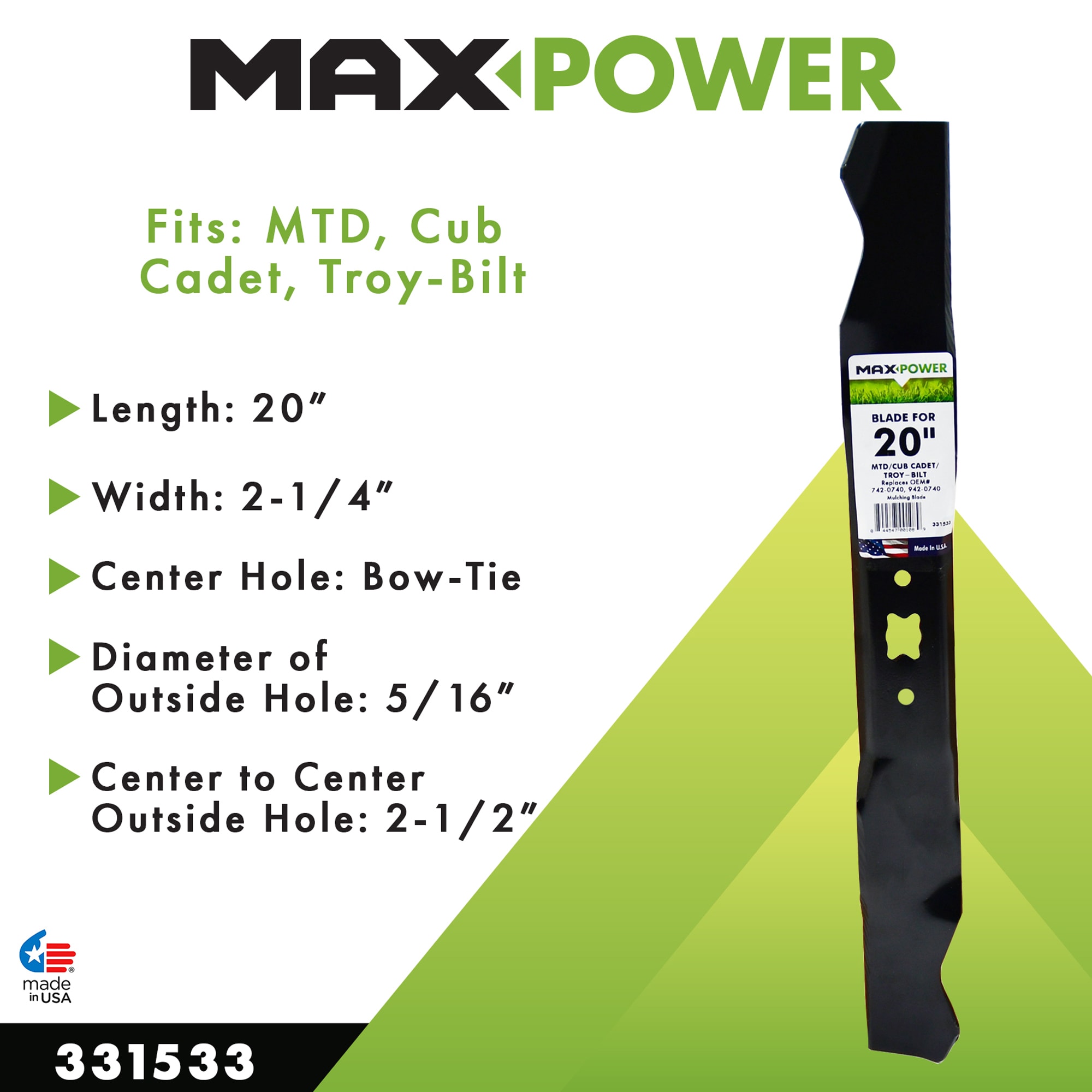 MaxPower 331533S Ope-Mower-Blades - View #5