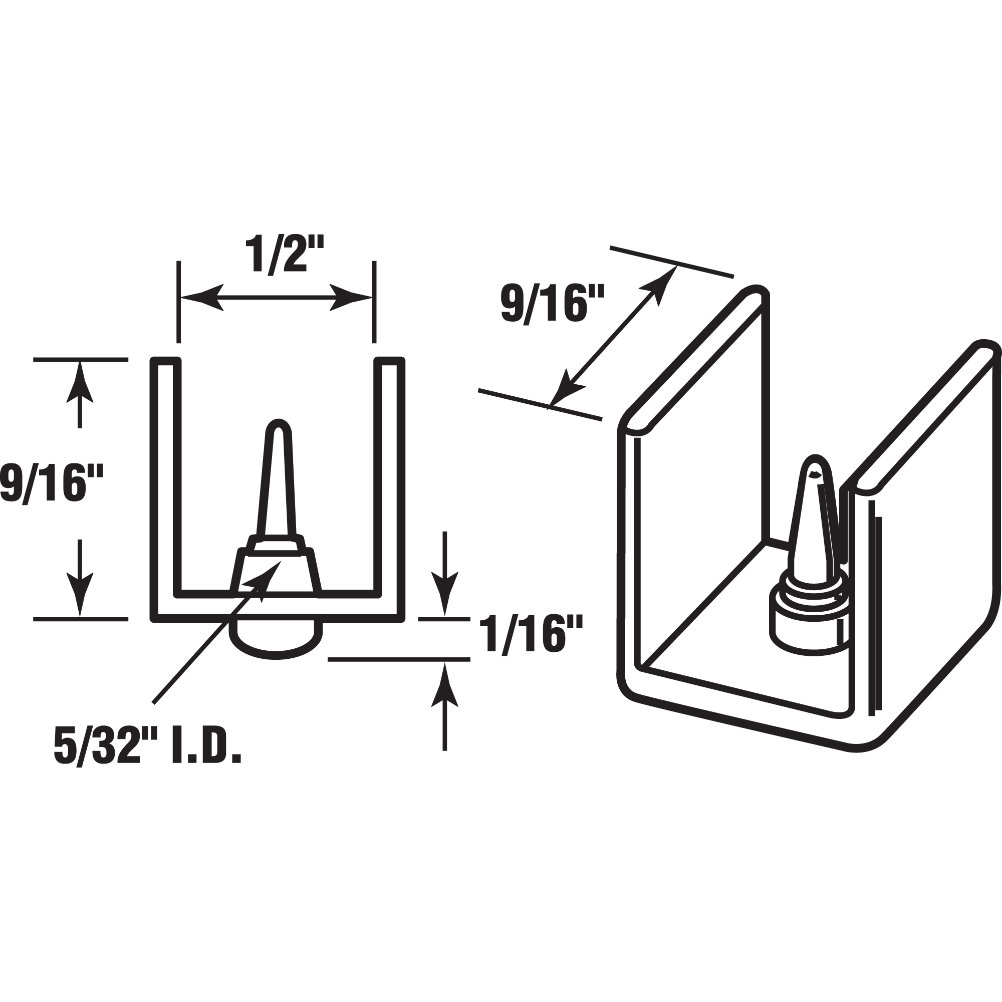 Prime-Line M 6061 Tub-Shower-Door-Guides - View #2