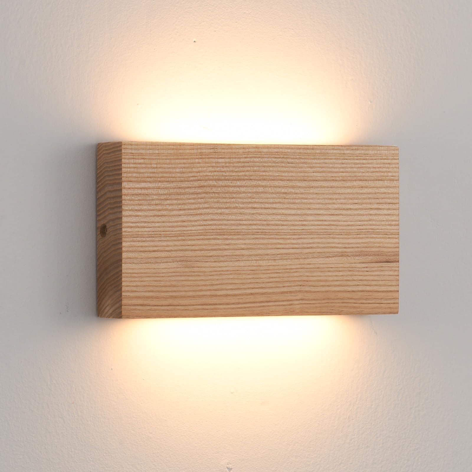 Ahfiwaso  Wood Wall Sconce Indoor Hardwired Up and Down Wall Mount Light for Living Room Bedroom Hallway Corridor Conservatory with Three Color