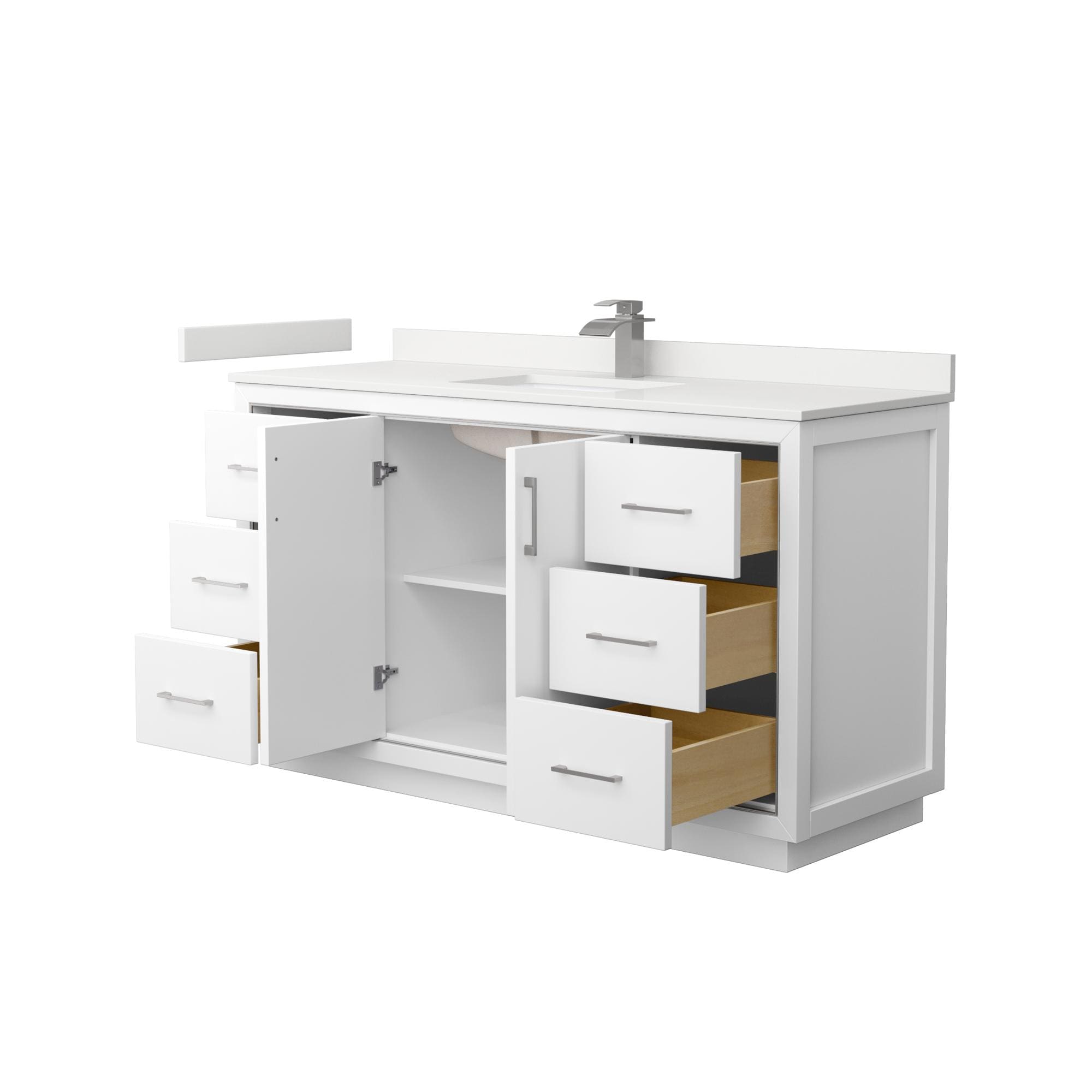 Wyndham Collection WCF111160SWHWQUNSMXX Bath-Vanity-Combo - View #2